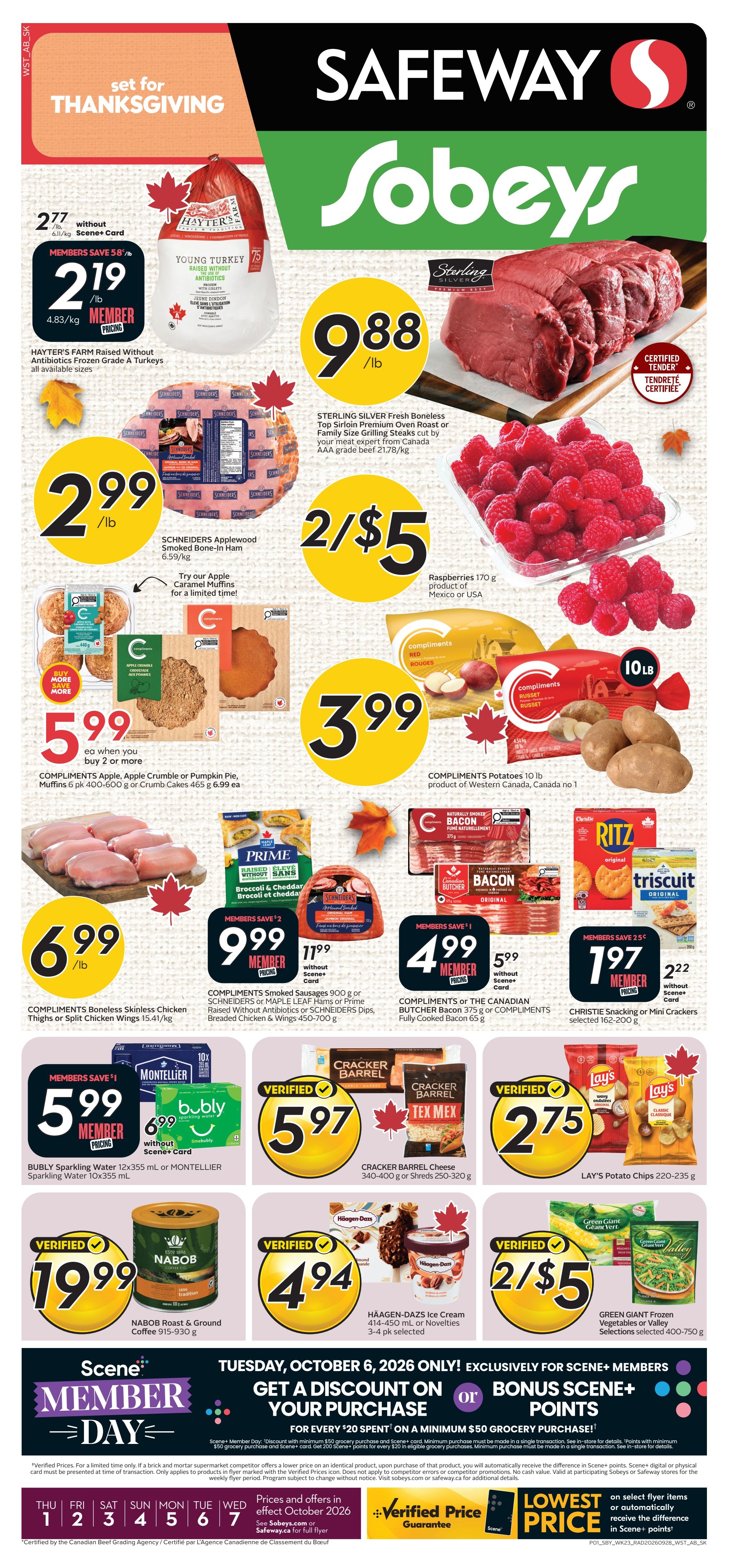 Sobeys/Safeway (AB) Flyer October 1 to 7