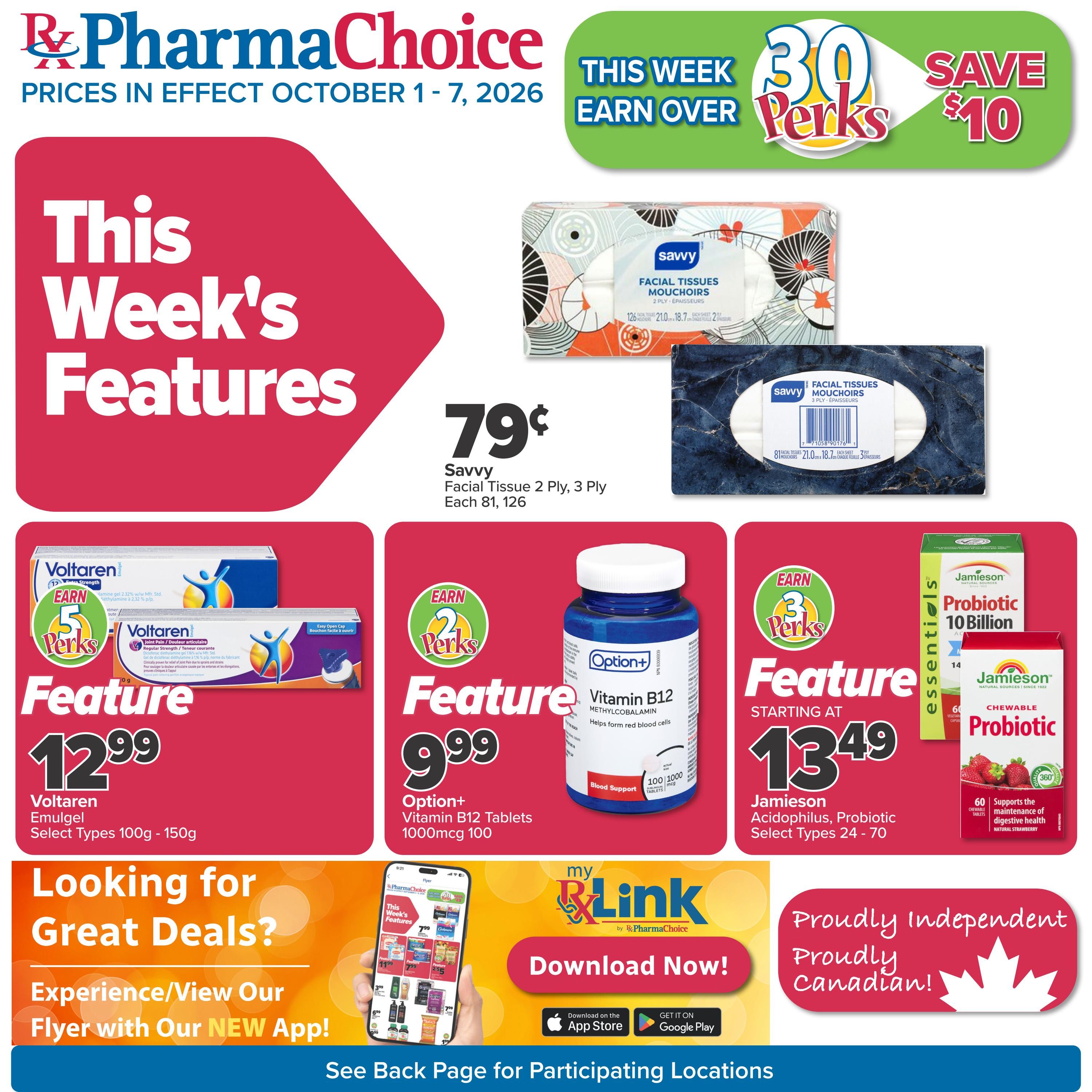 PharmaChoice Health Centre Flyer October 1 to 7