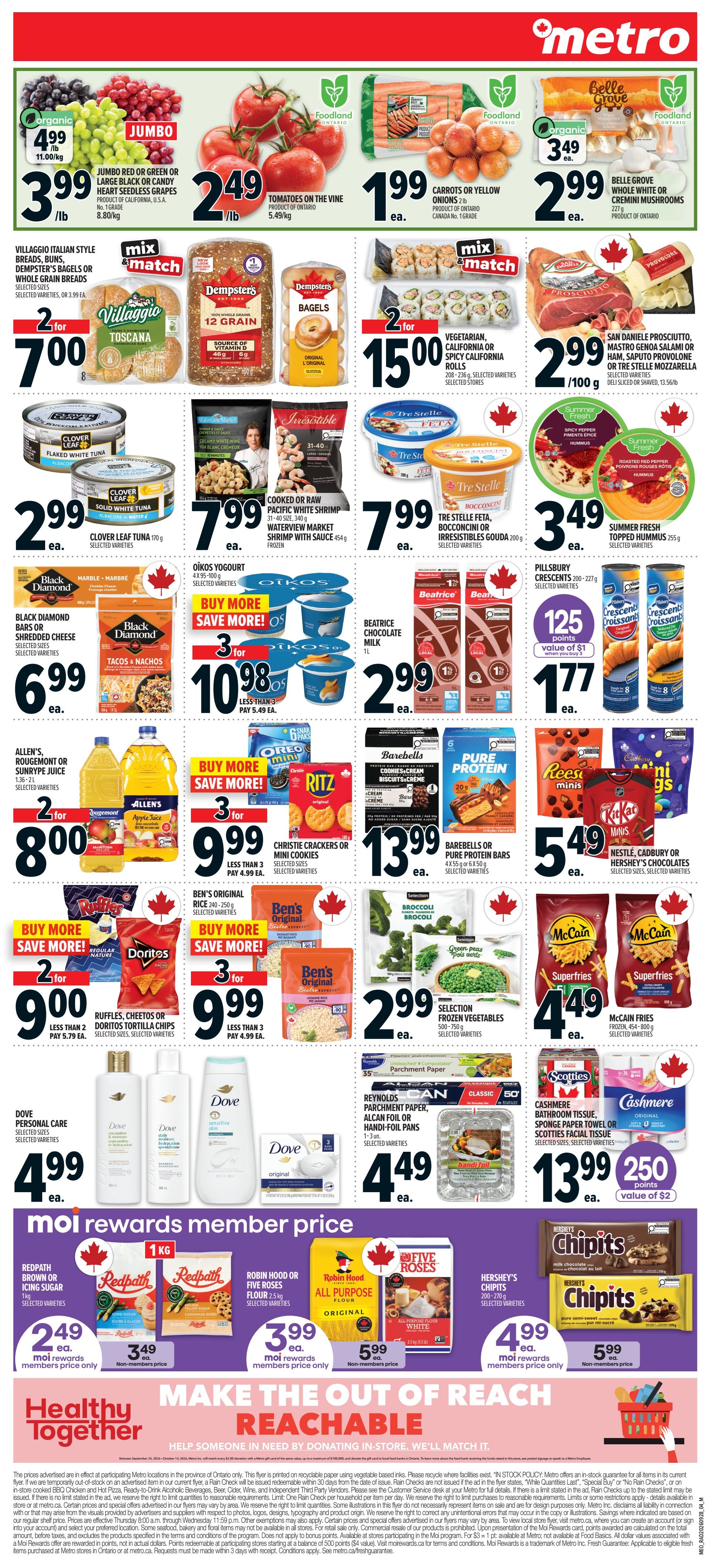 Metro (ON) Flyer October 1 to 7