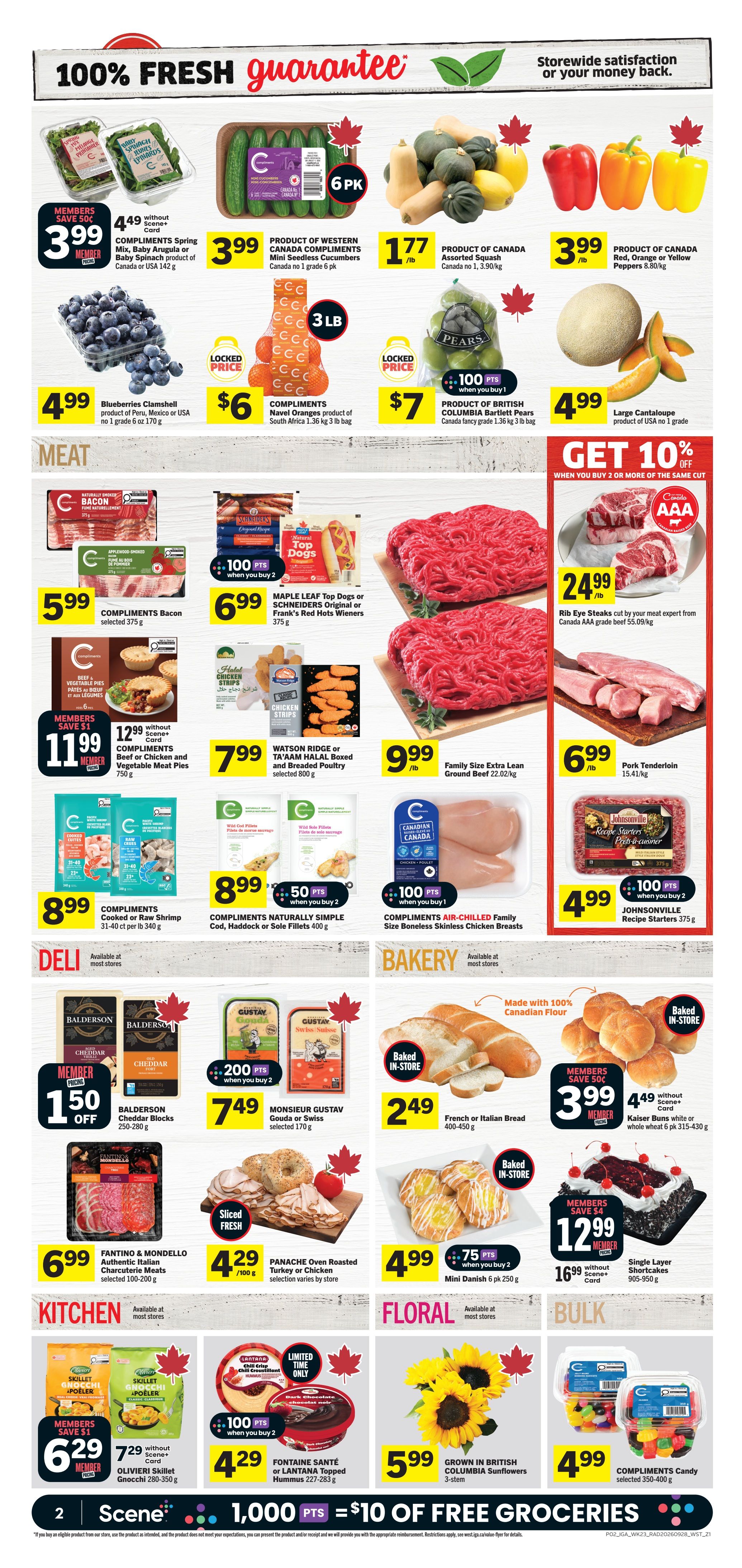 IGA (MB, SK, ON) Flyer October 1 to 7