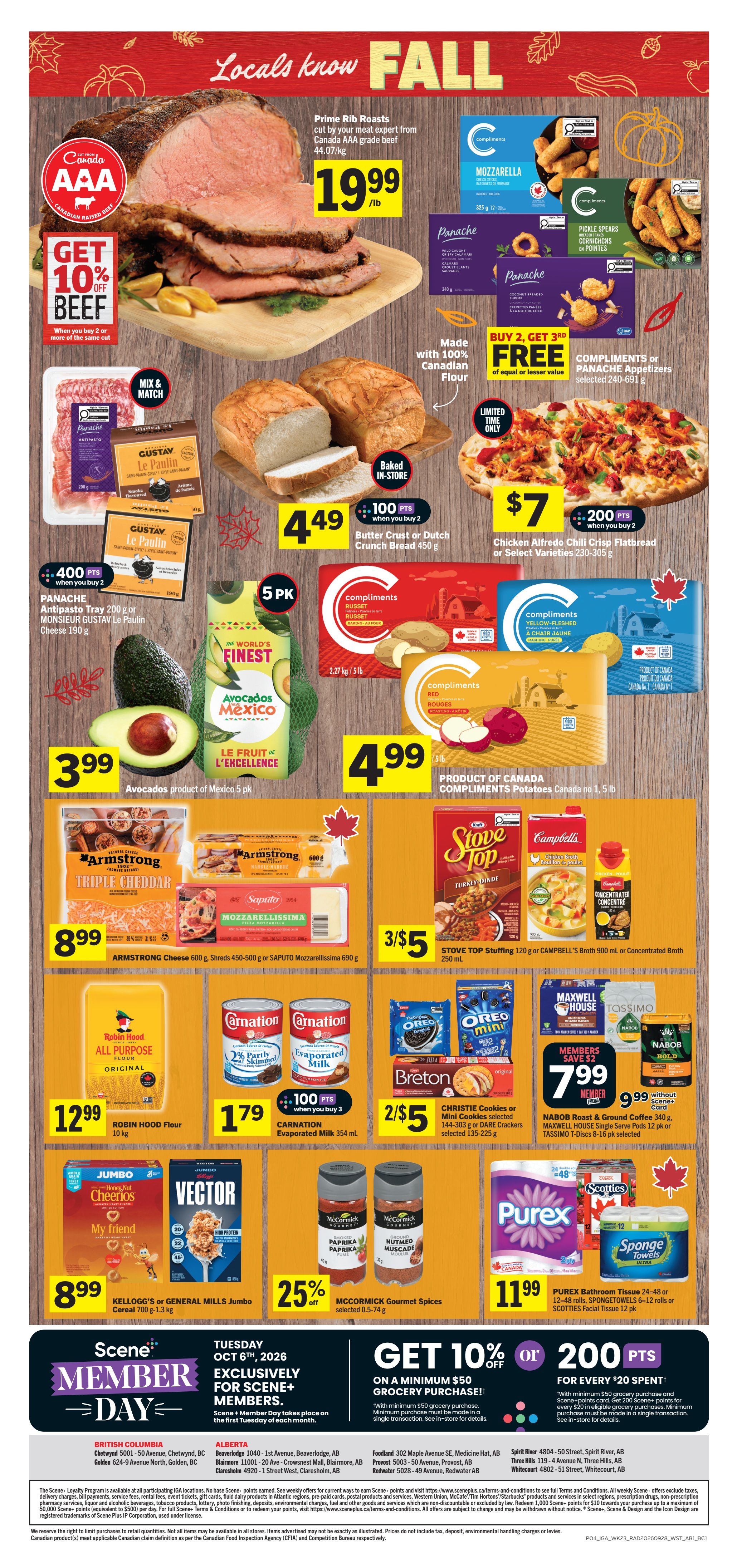 IGA (AB, BC) Flyer October 1 to 7