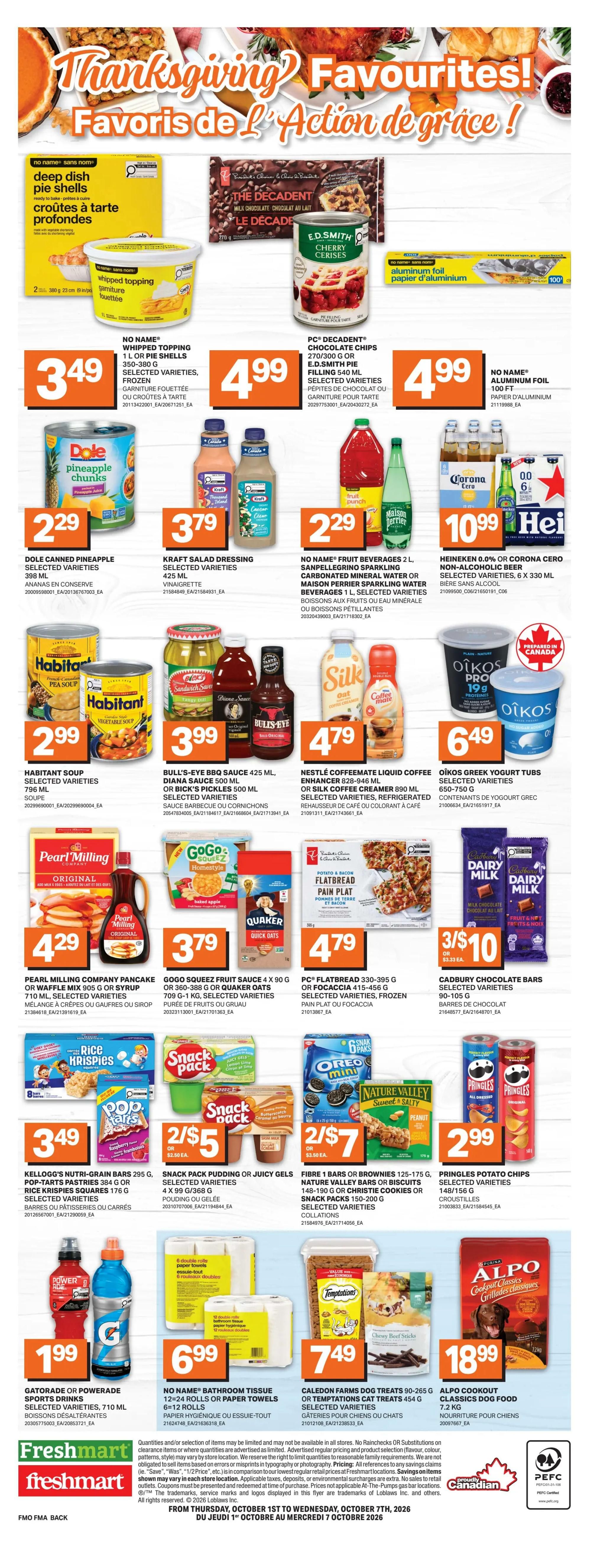 Freshmart (Atlantic) Flyer October 1 to 7