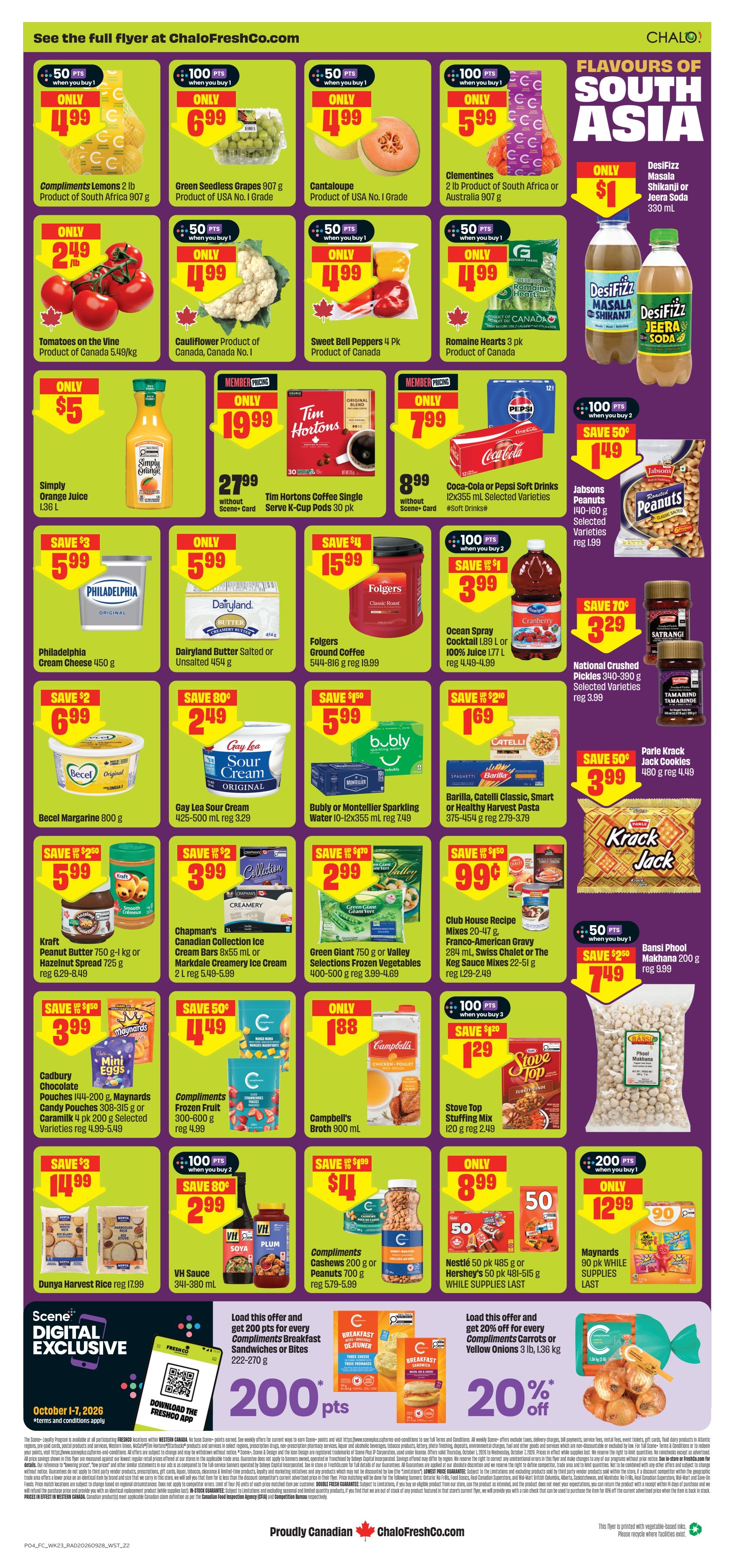 Chalo! FreshCo (West) Flyer October 1 to 7