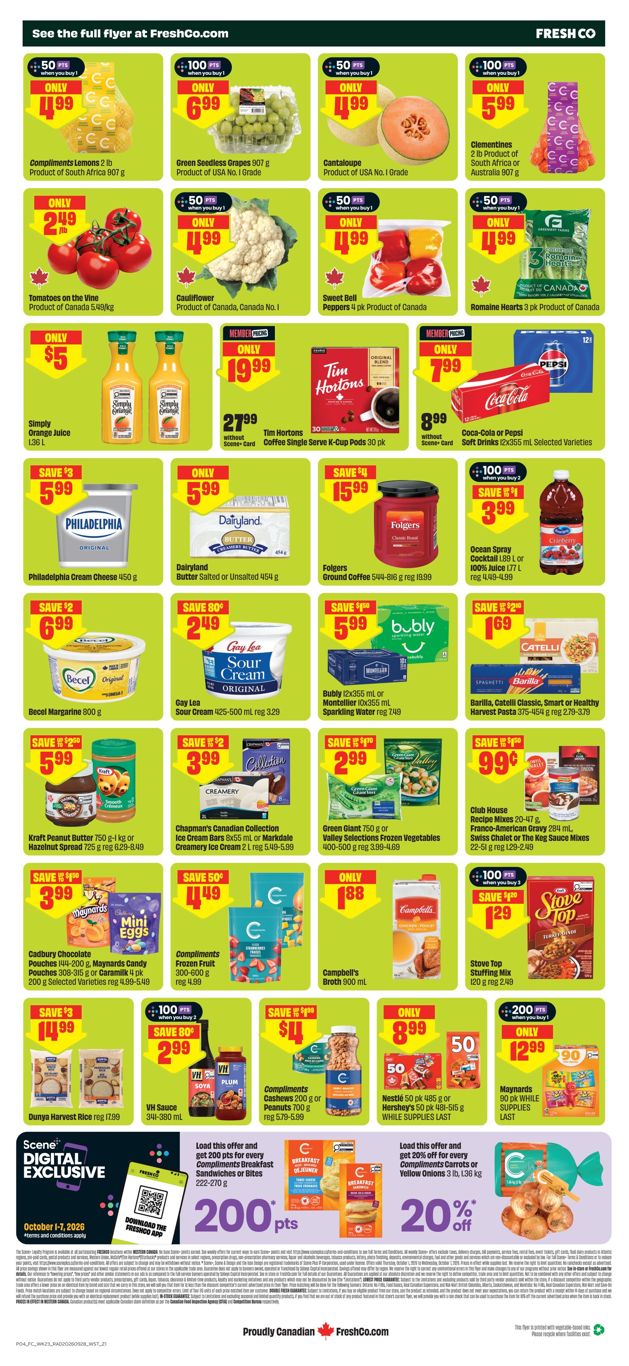 FreshCo (West) Flyer October 1 to 7