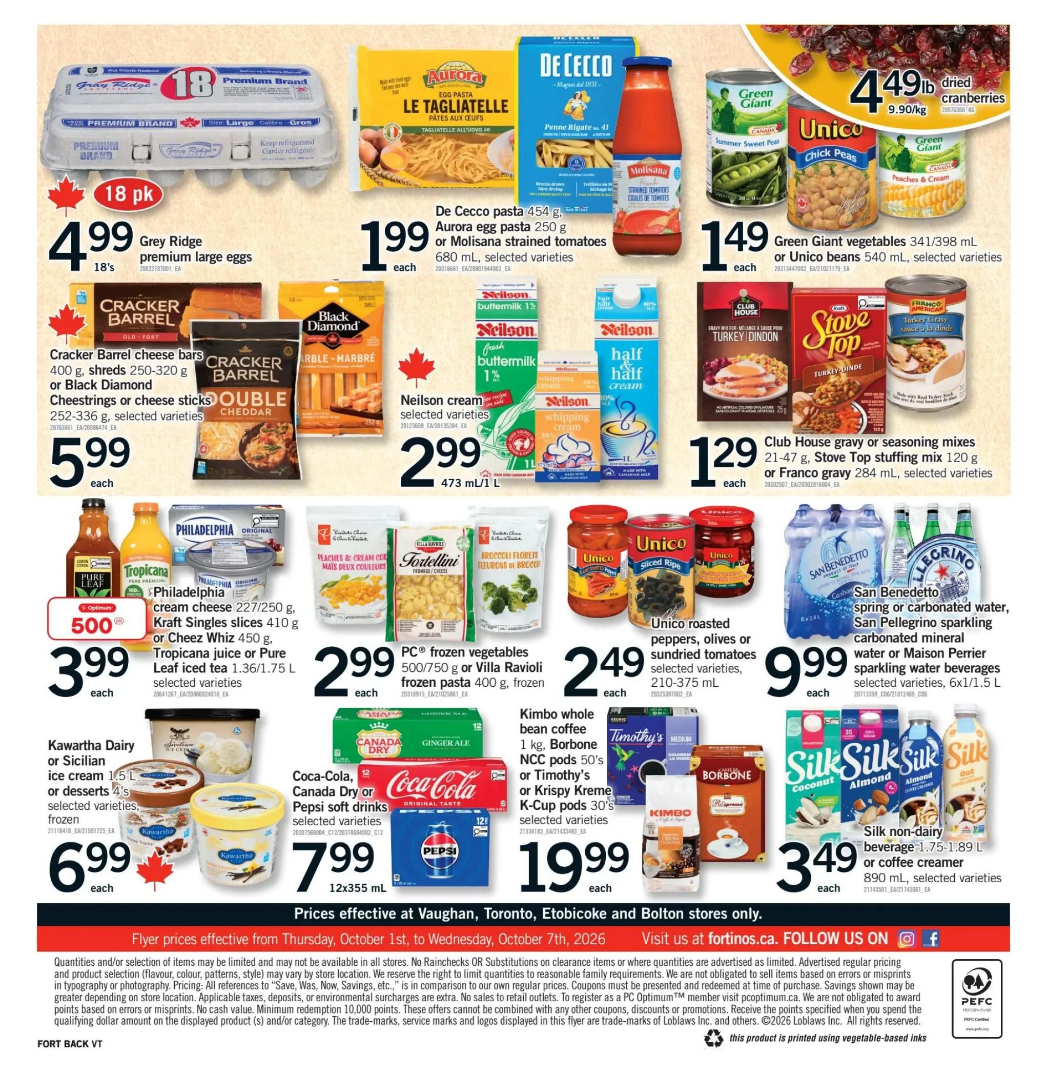 Fortinos Flyer October 1 to 7