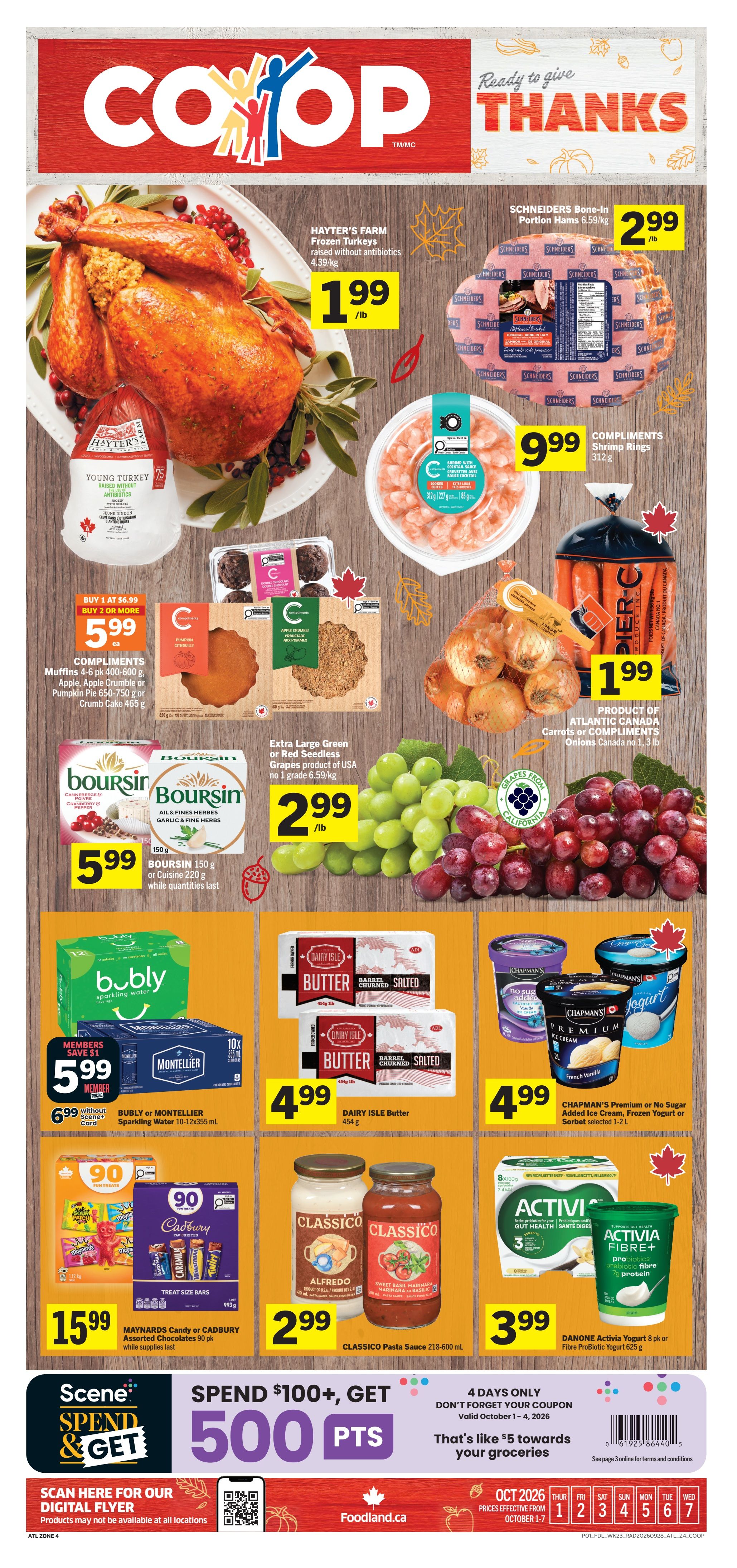 Foodland Co-op Flyer October 1 to 7