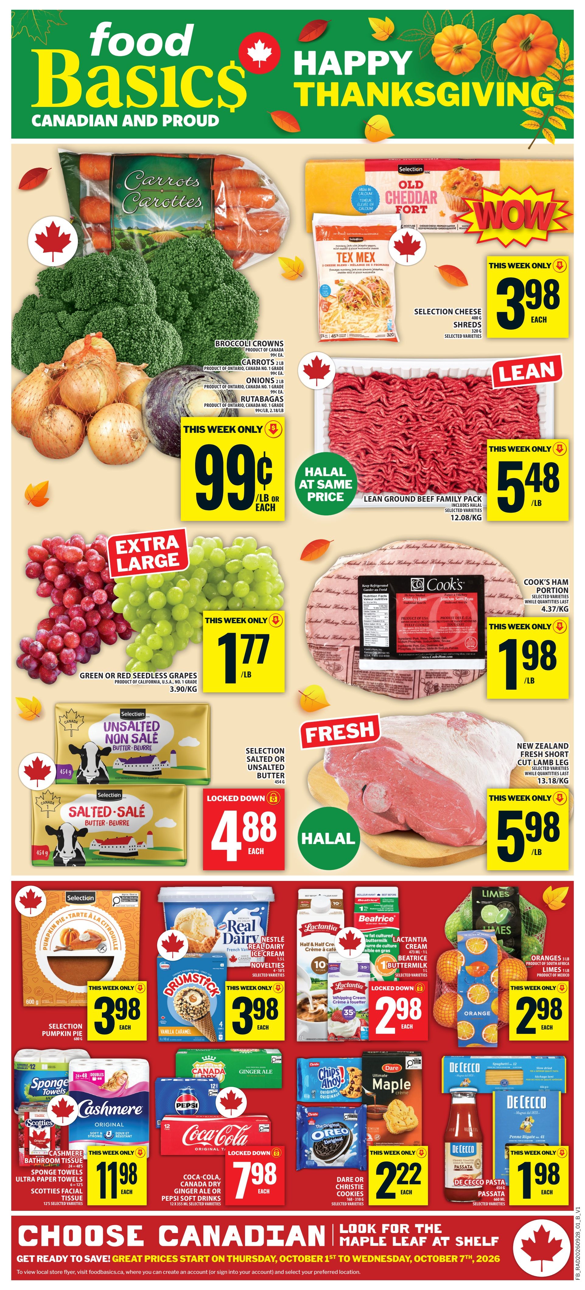 Food Basics Flyer October 1 to 7