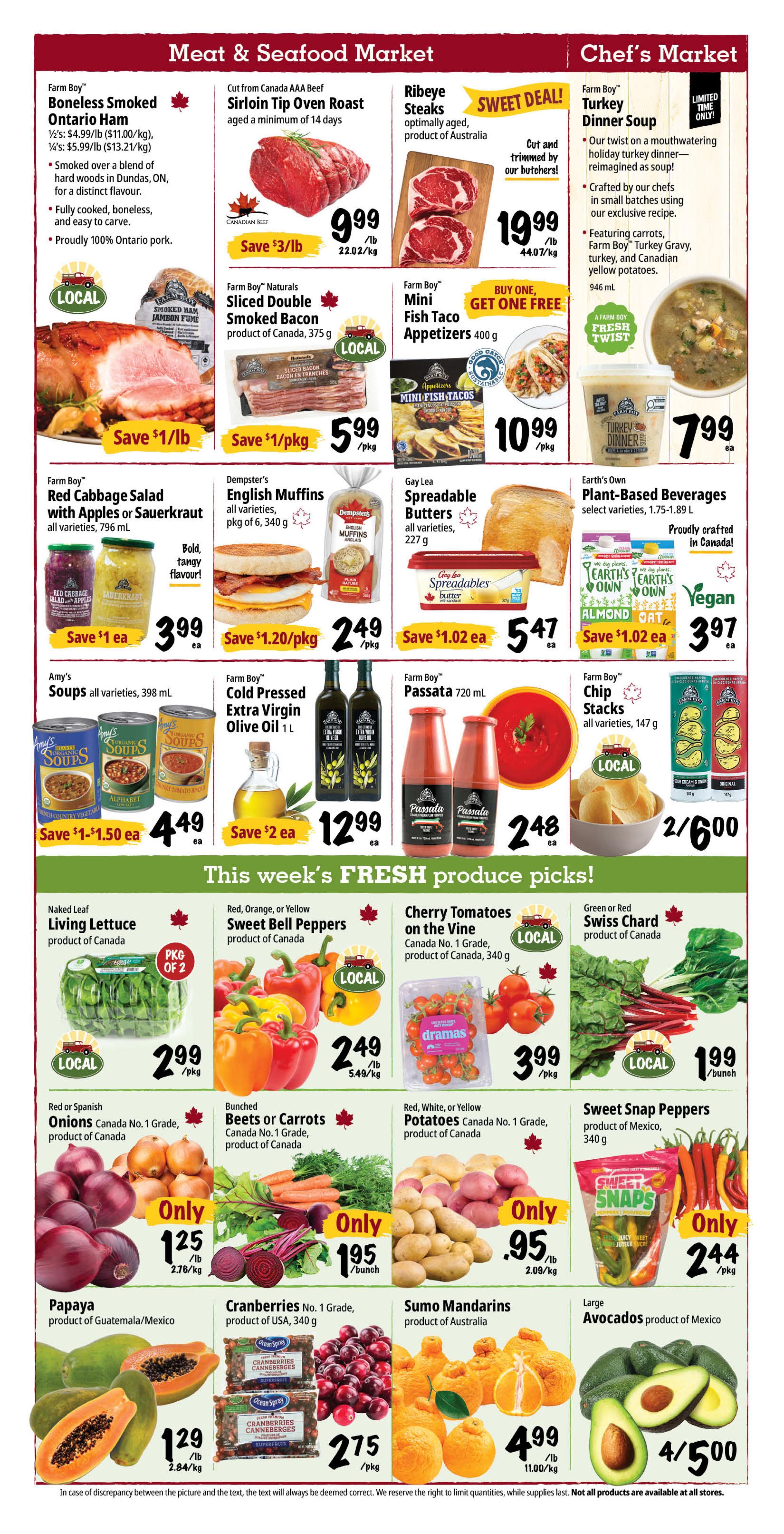 Farm Boy Flyer October 1 to 7