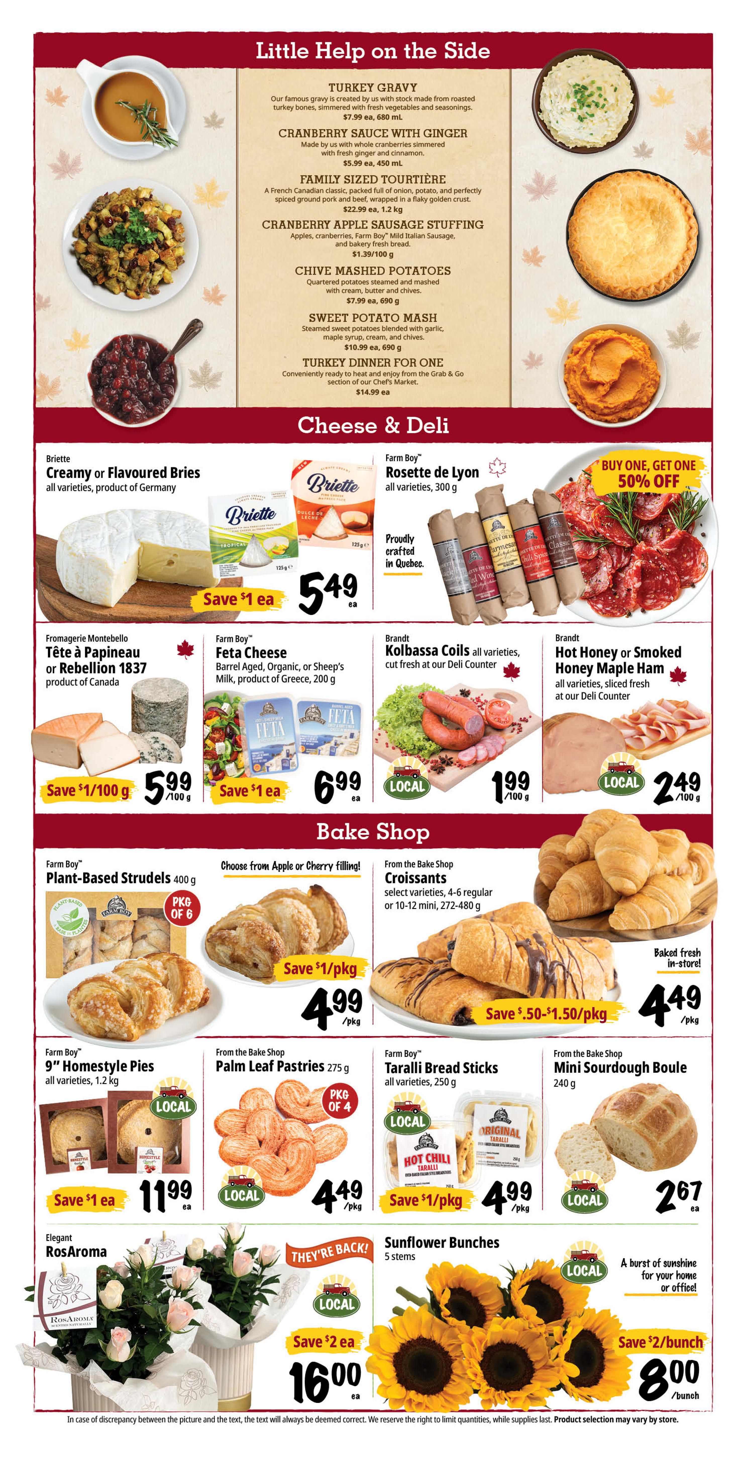 Farm Boy Flyer October 1 to 7