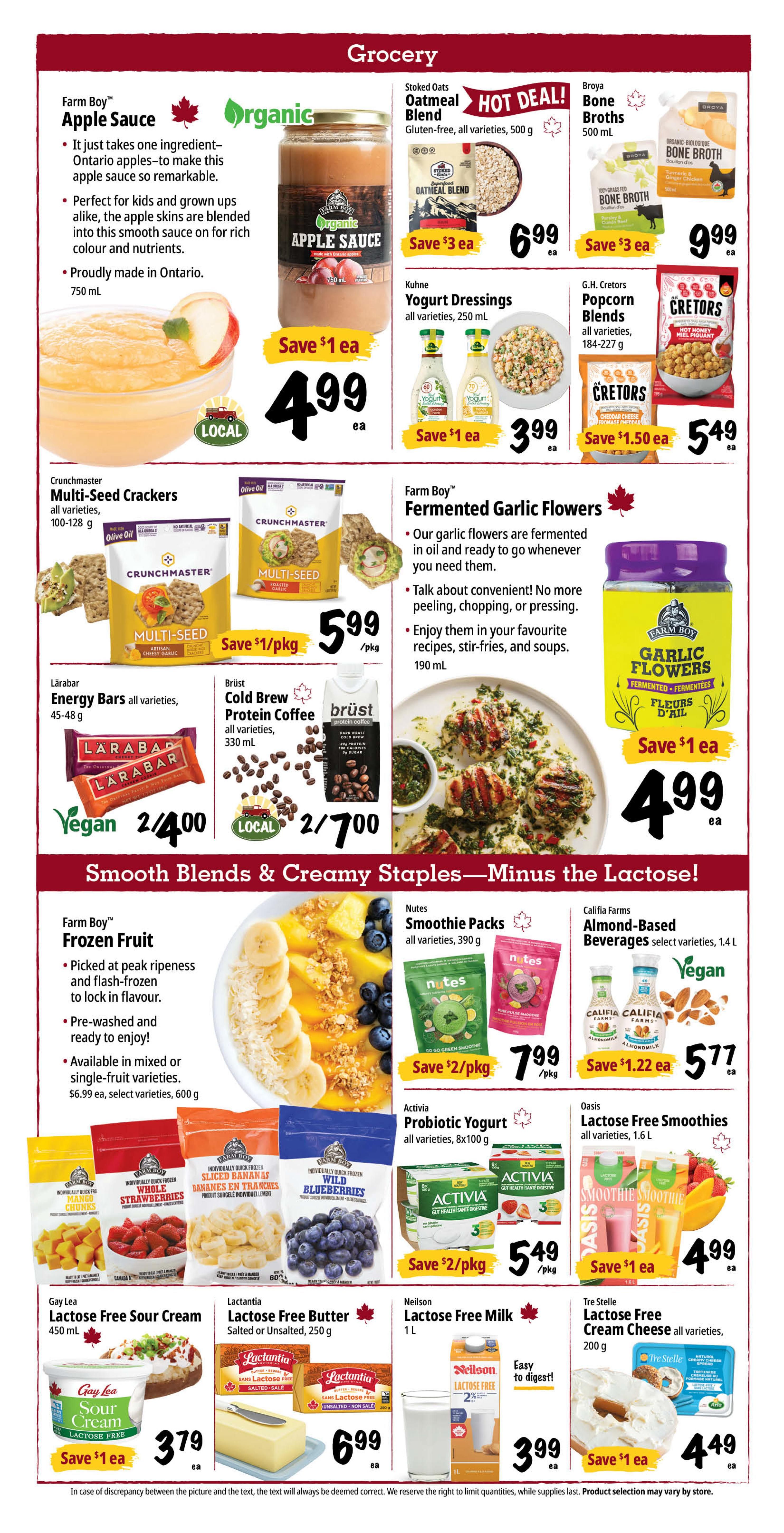Farm Boy Flyer October 1 to 7