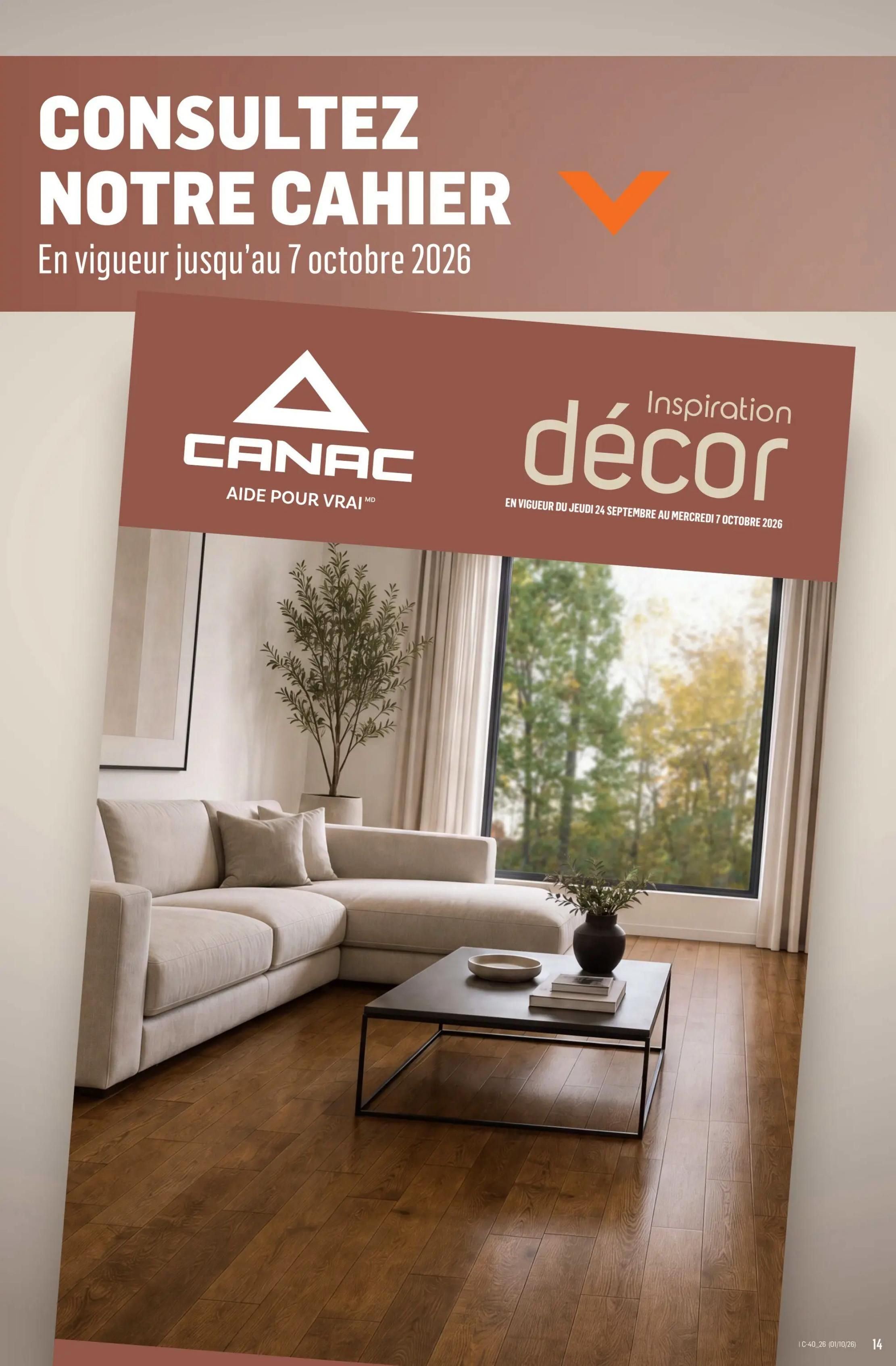 Canac Flyer October 1 to 7
