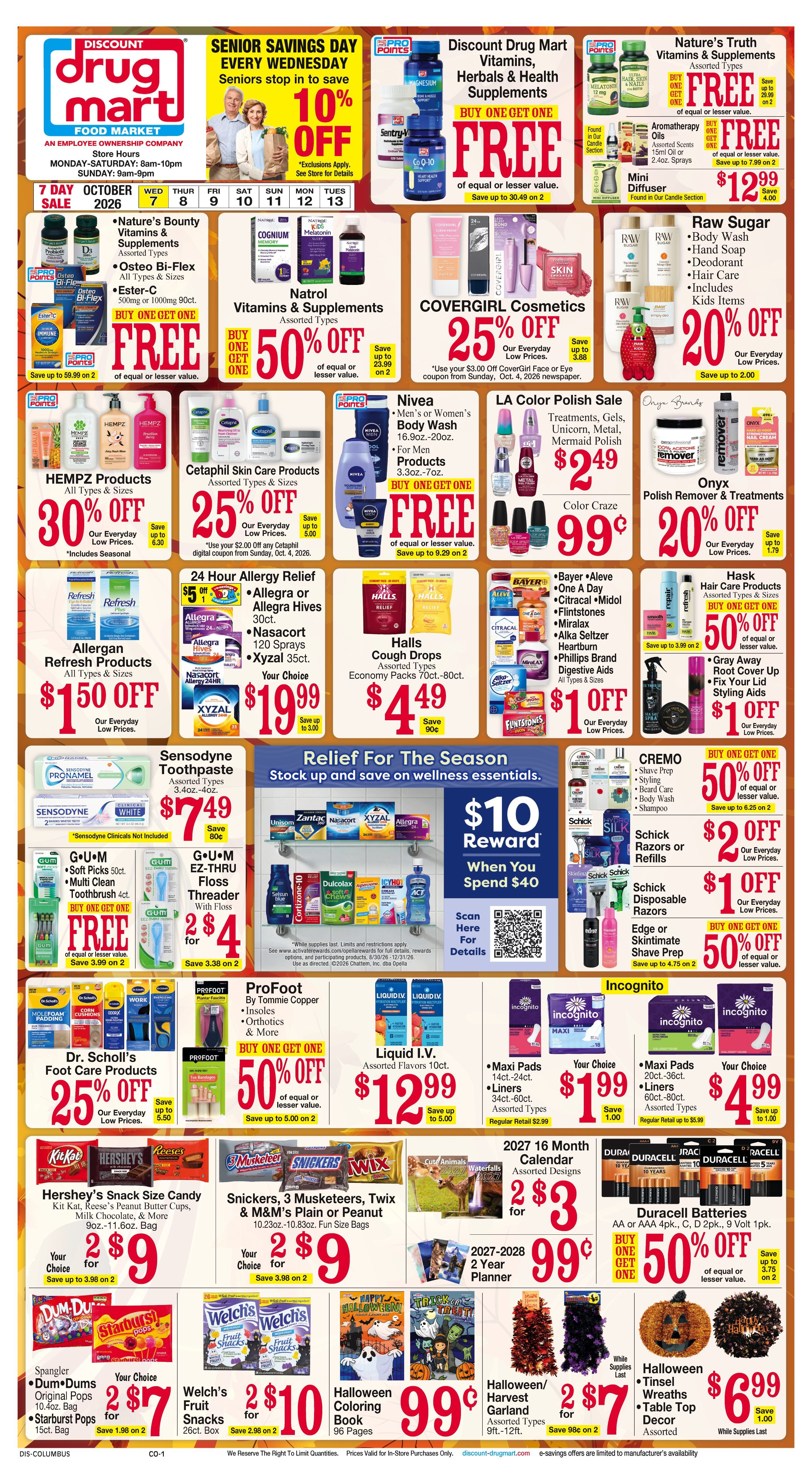 Discount Drug Mart (Ohio) Weekly Ad October 7 - 13, 2026