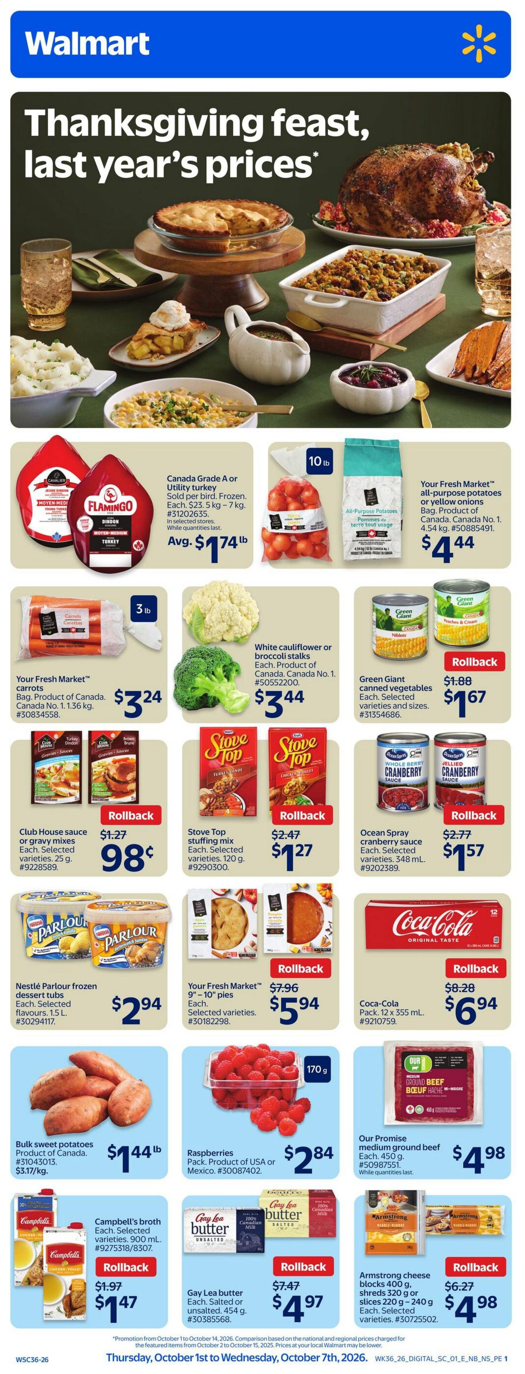 Walmart (Atlantic) Flyer October 1 to 7