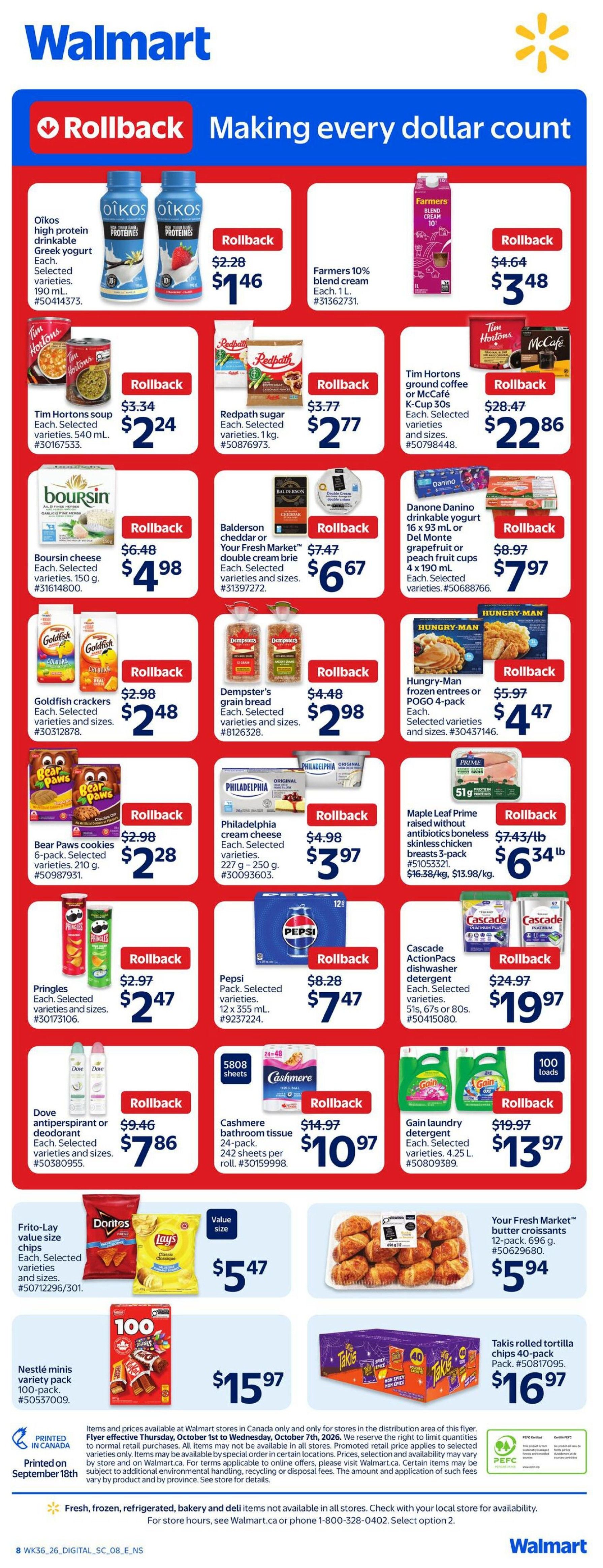 Walmart (Atlantic) Flyer October 1 to 7