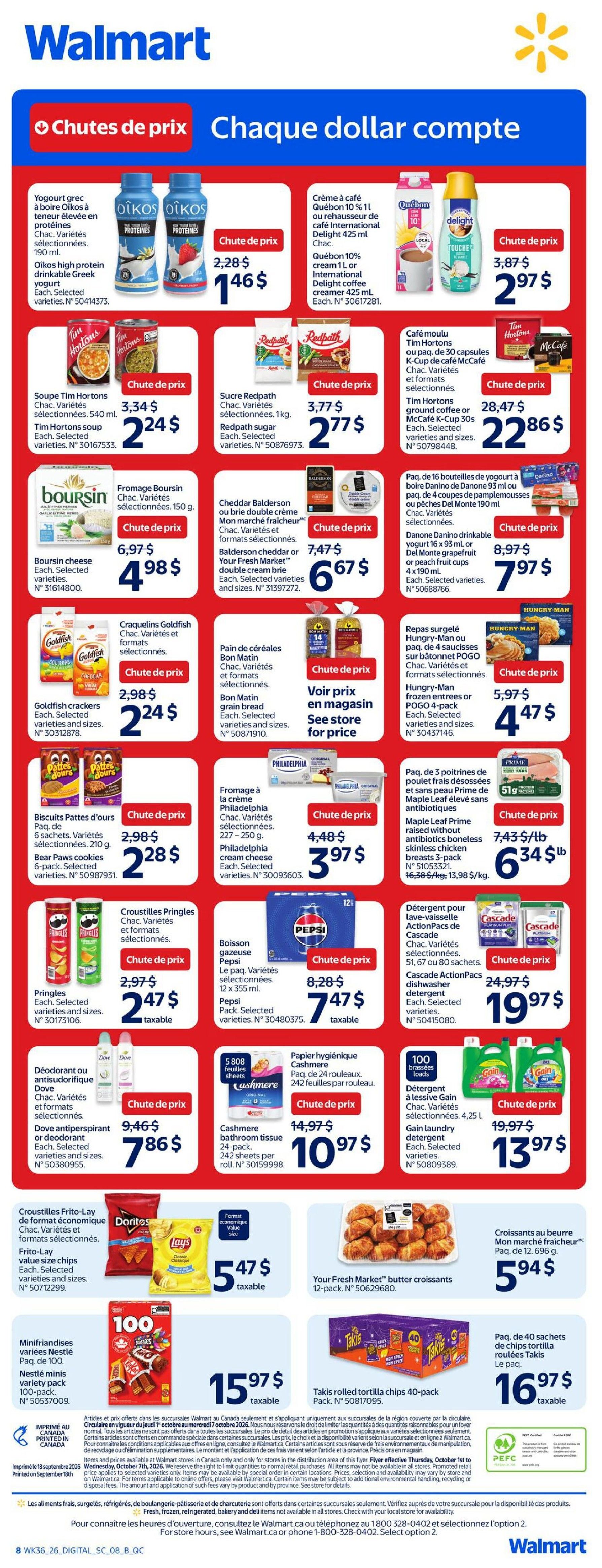 Walmart (QC) Flyer October 1 to 7