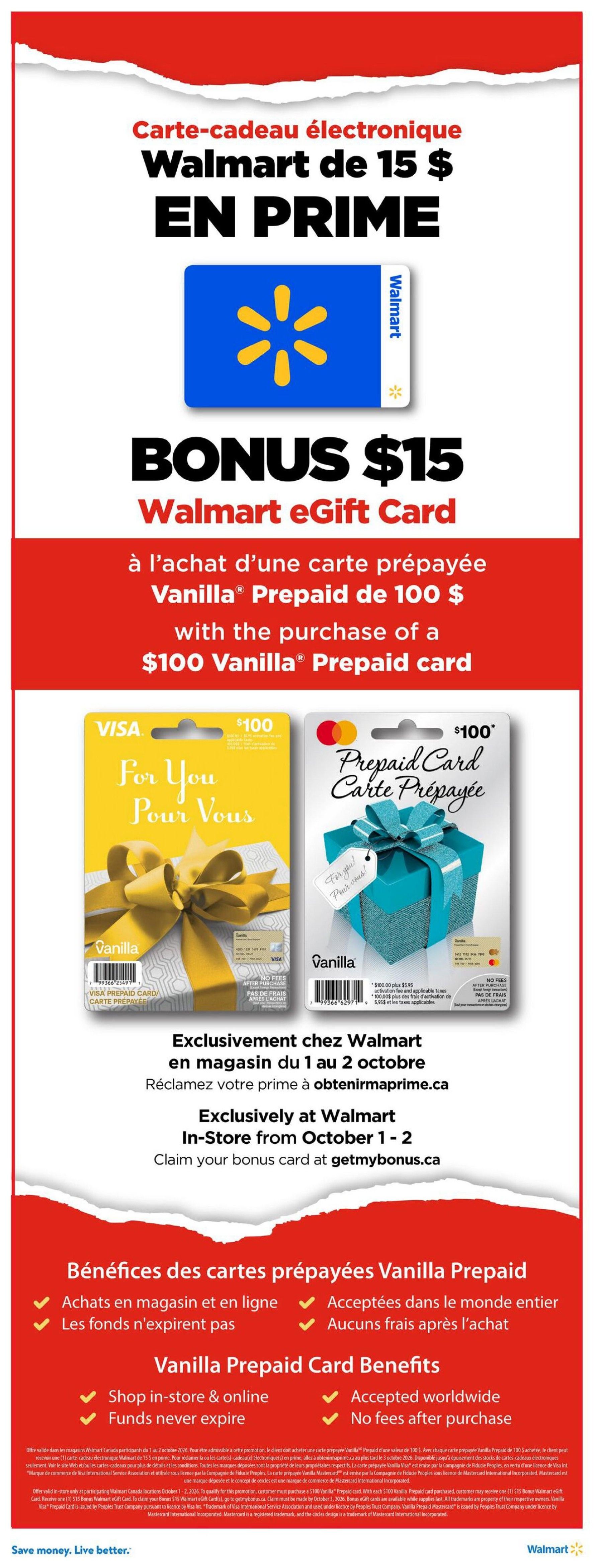 Walmart (QC) Flyer October 1 to 7