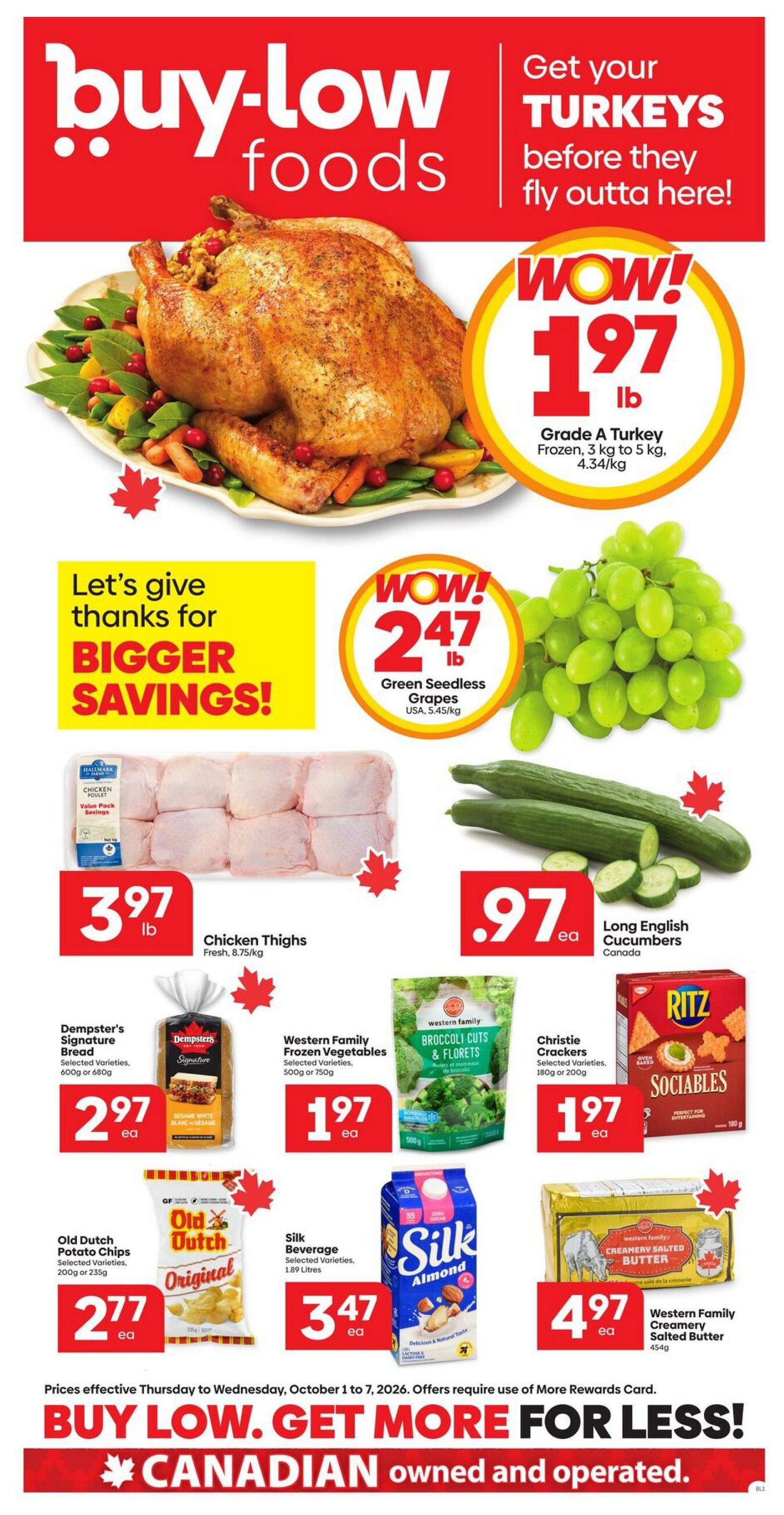 Buy-Low Foods Flyer October 1 to 7