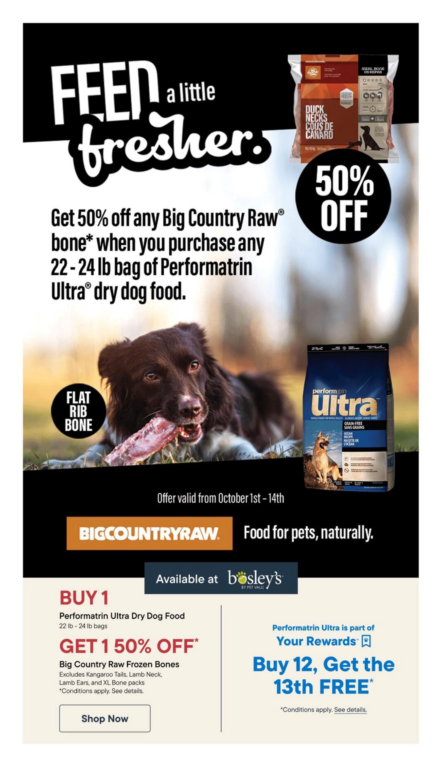 Bosley's by PetValu Flyer October 1 to 14