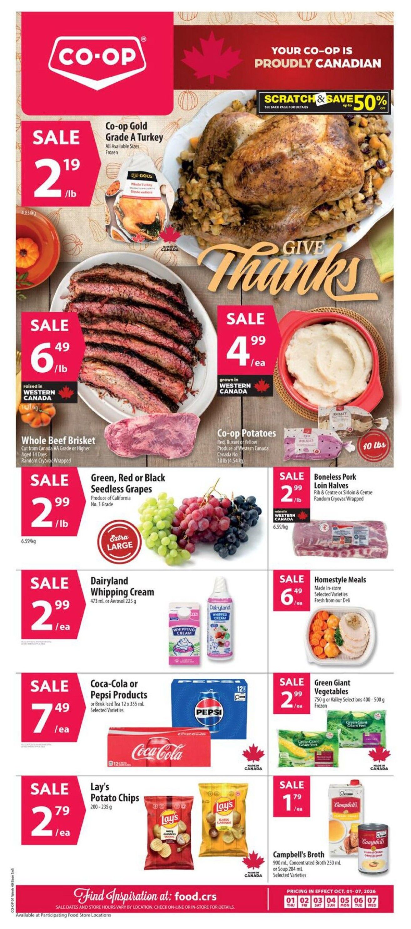 Co-op (West) Food Store Flyer October 1 to 7