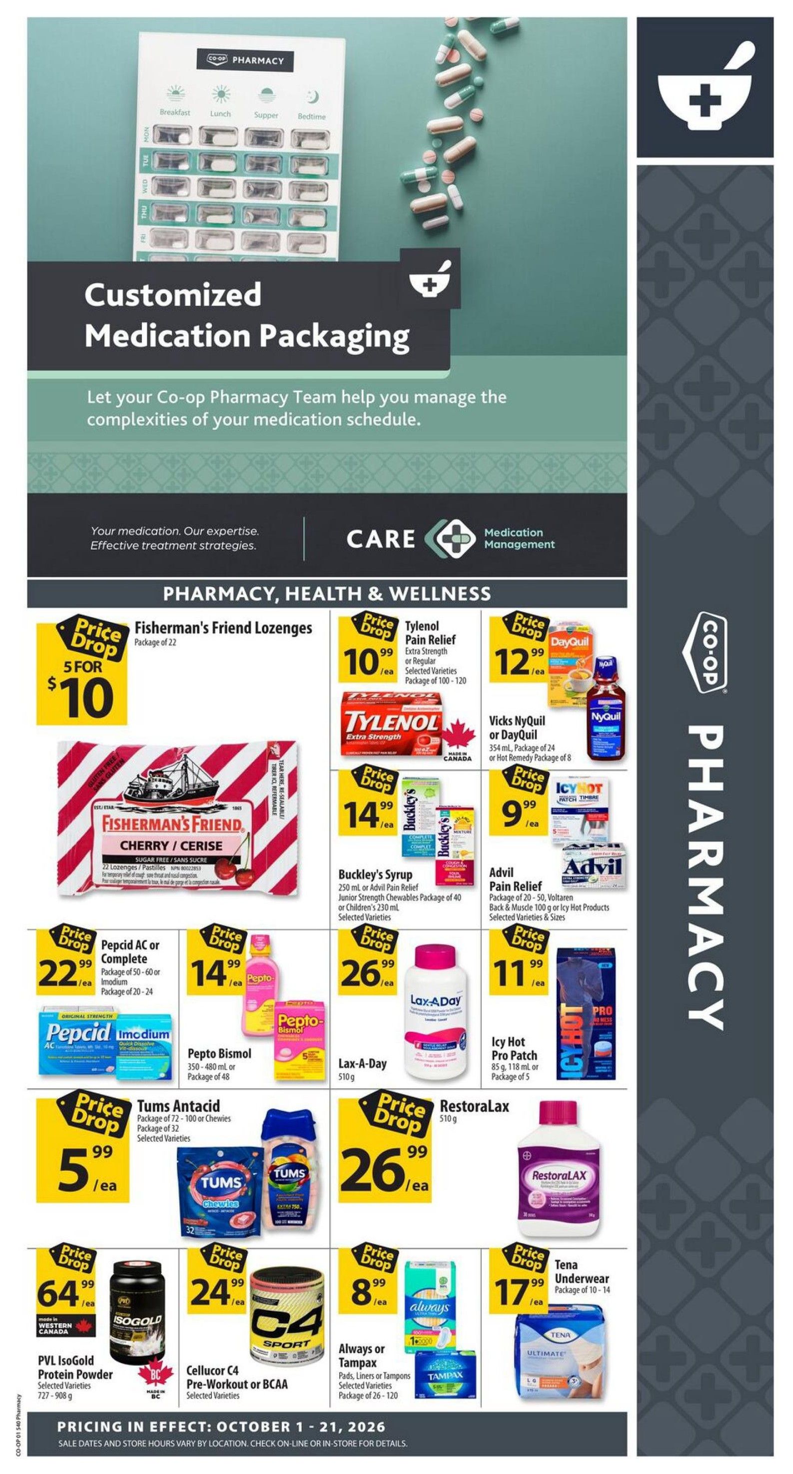 Co-op (West) Pharmacy Flyer October 1 to 21