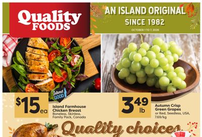 Quality Foods Flyer October 1 to 7