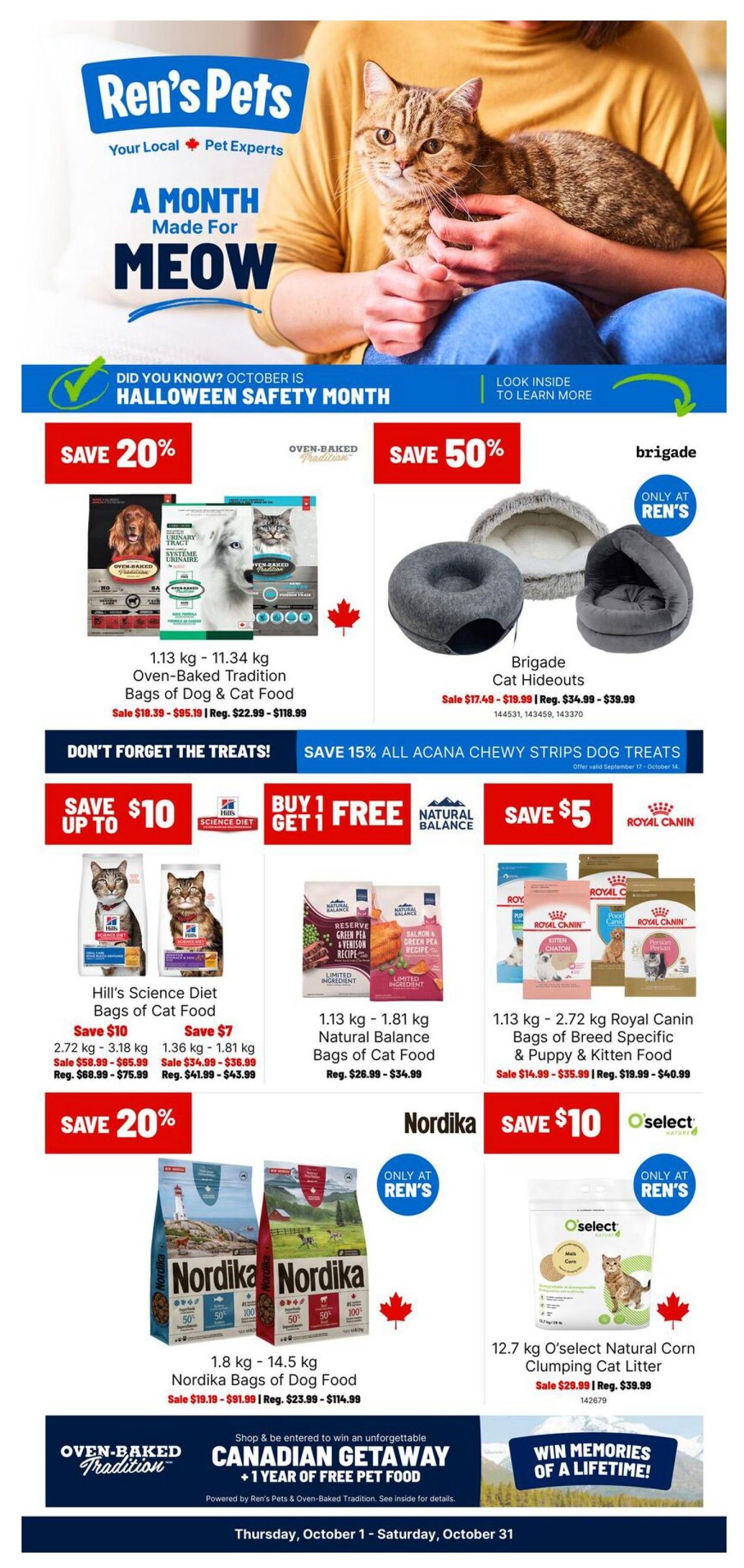Ren's Pets Monthly Flyer October 1 to 31
