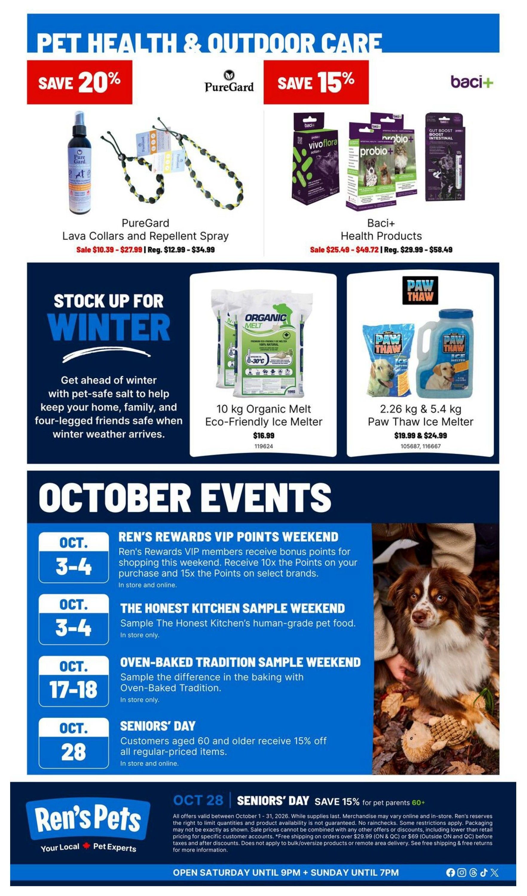 Ren's Pets Monthly Flyer October 1 to 31