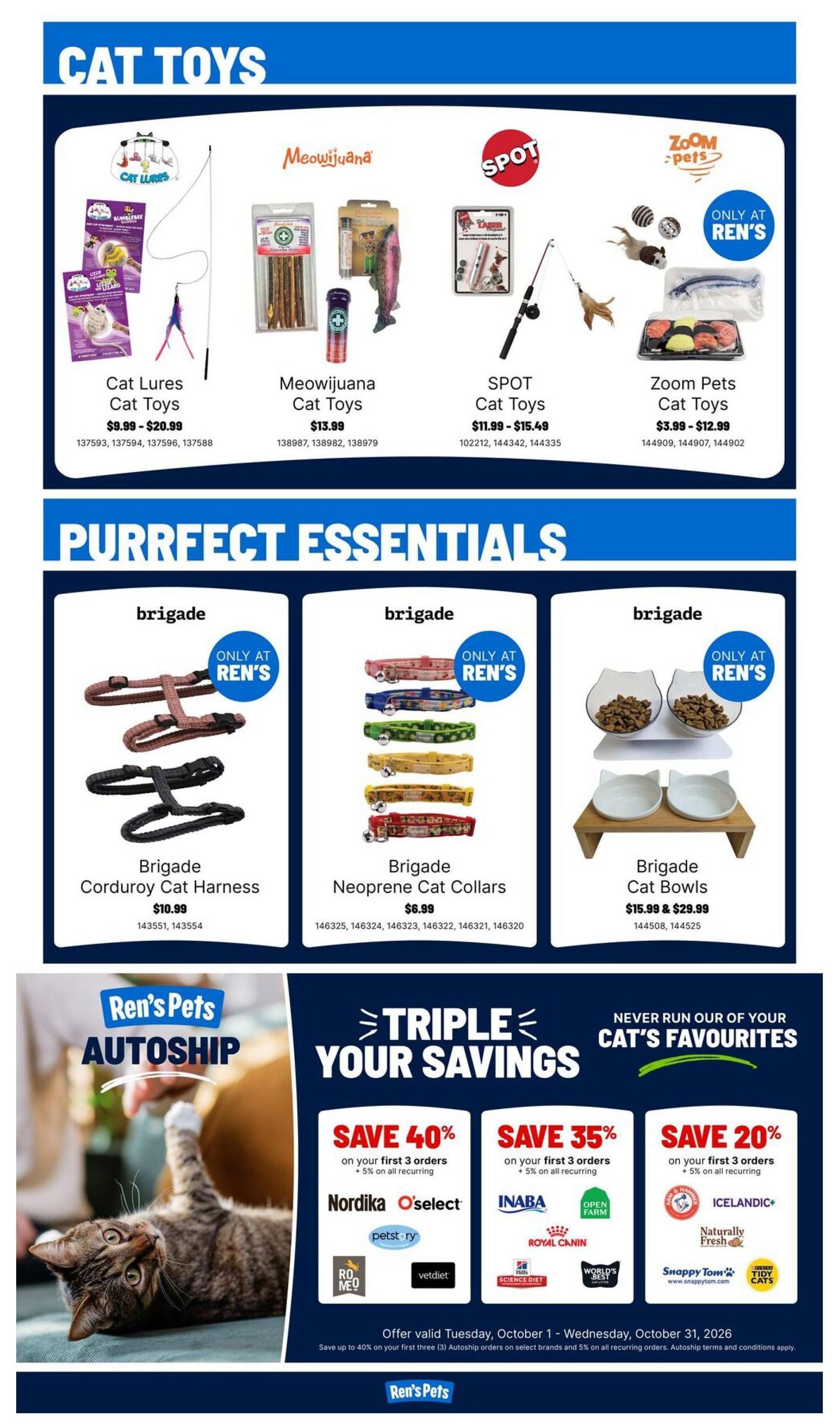 Ren's Pets Monthly Flyer October 1 to 31