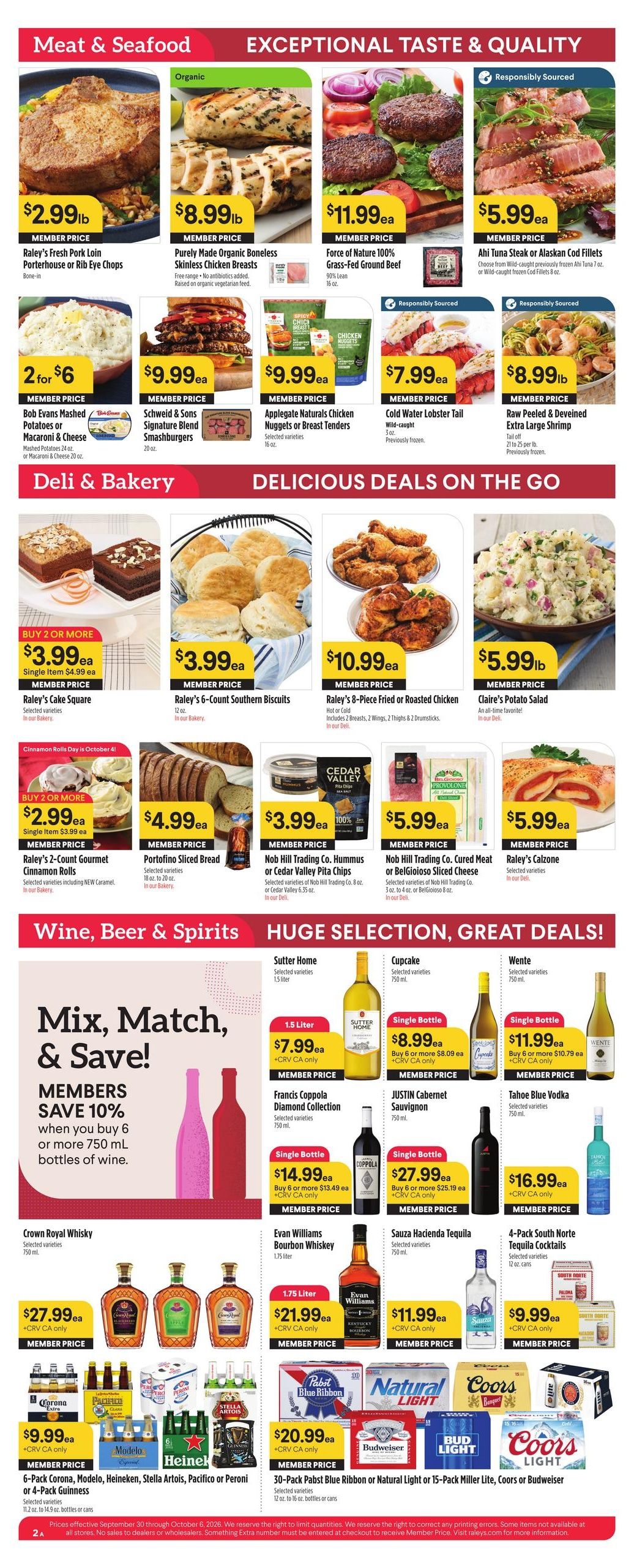 Raley's Weekly Ad September 30 - October 6, 2026