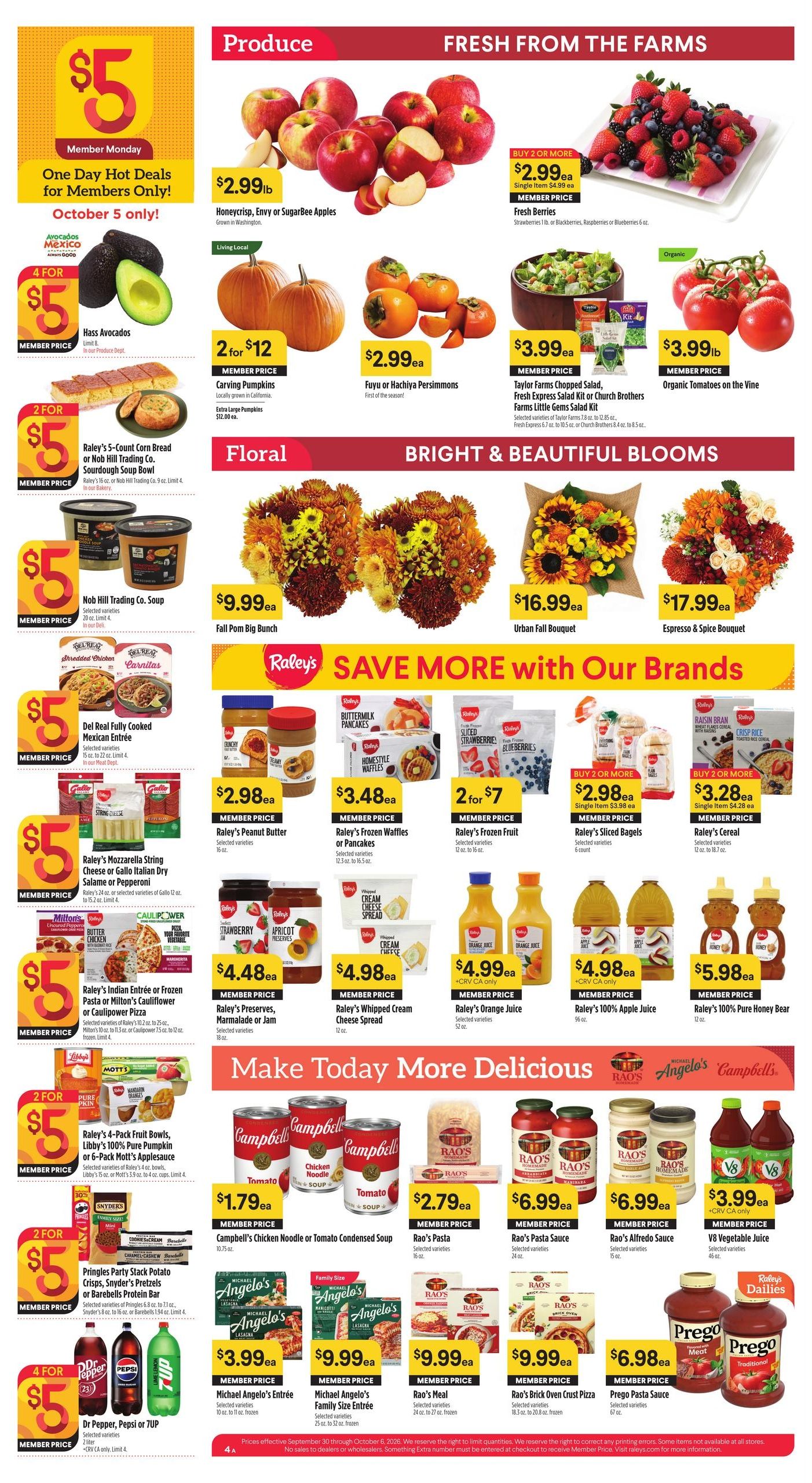 Raley's Weekly Ad September 30 - October 6, 2026