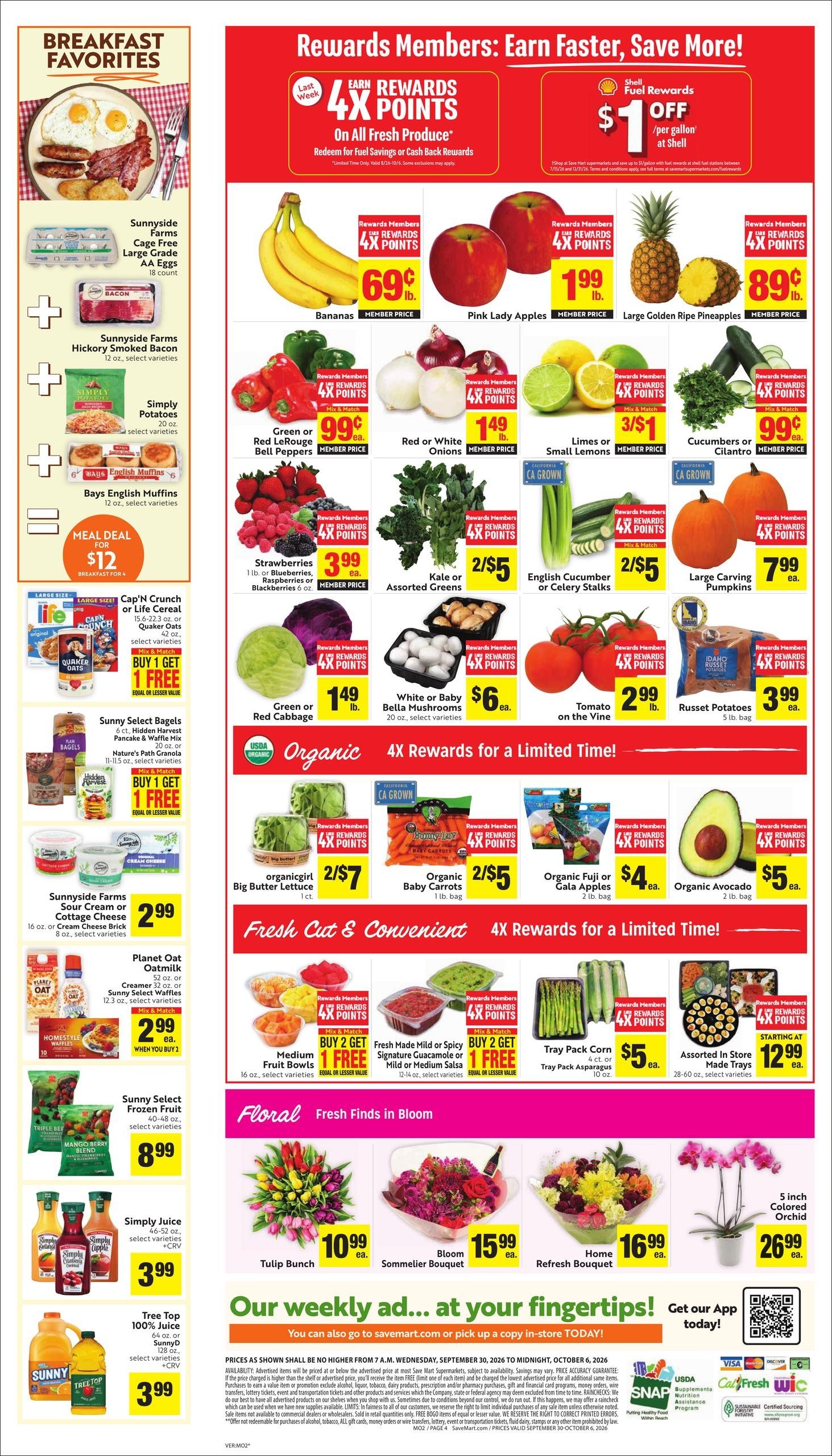 Save Mart (Bakersfield Area, CA) Weekly Ad September 30 - October 6, 2026