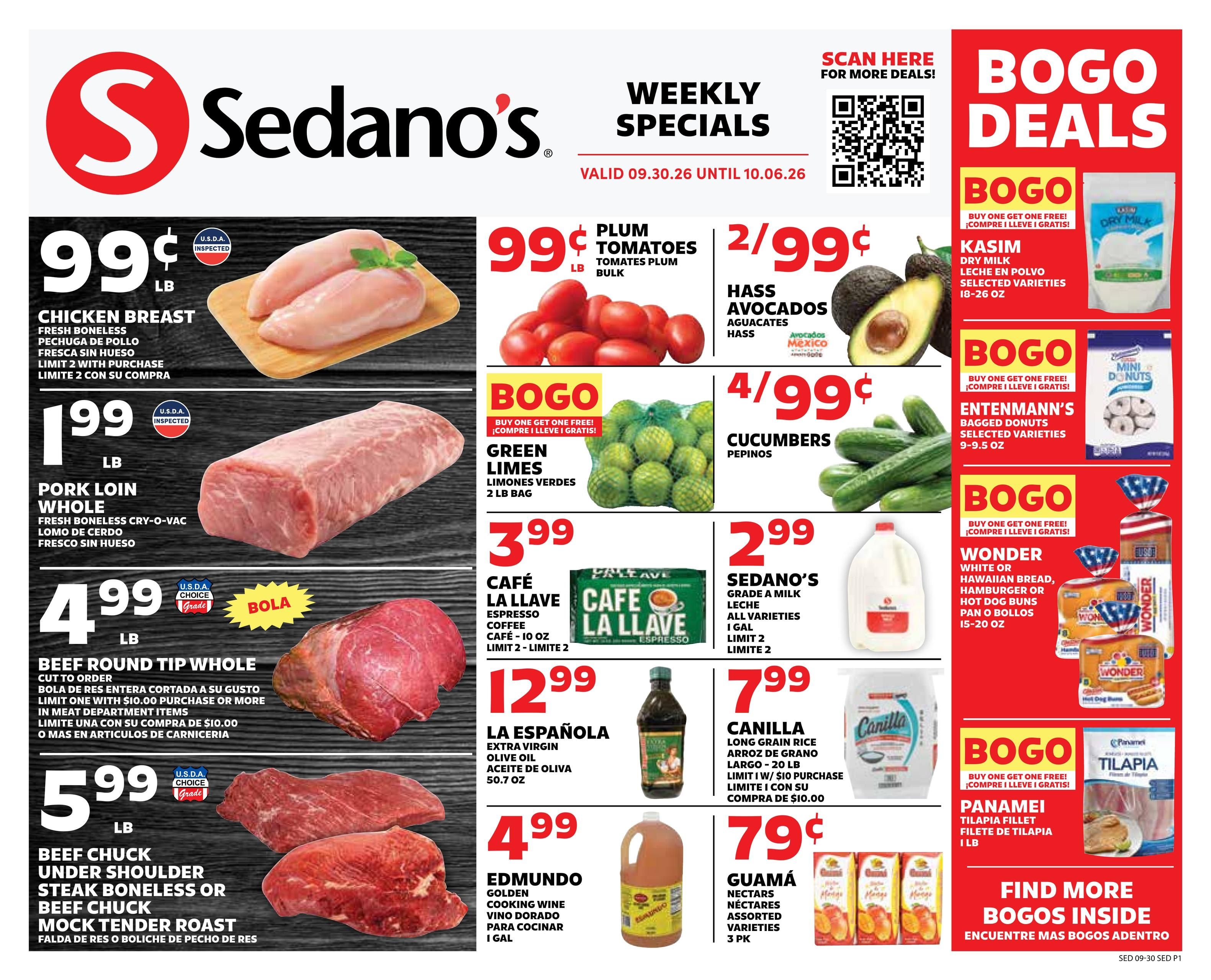 Sedano's (Davie Area, FL) Weekly Ad September 30 - October 6, 2026
