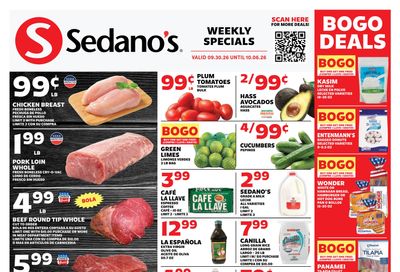 Sedano's (Davie Area, FL) Weekly Ad September 30 - October 6, 2026