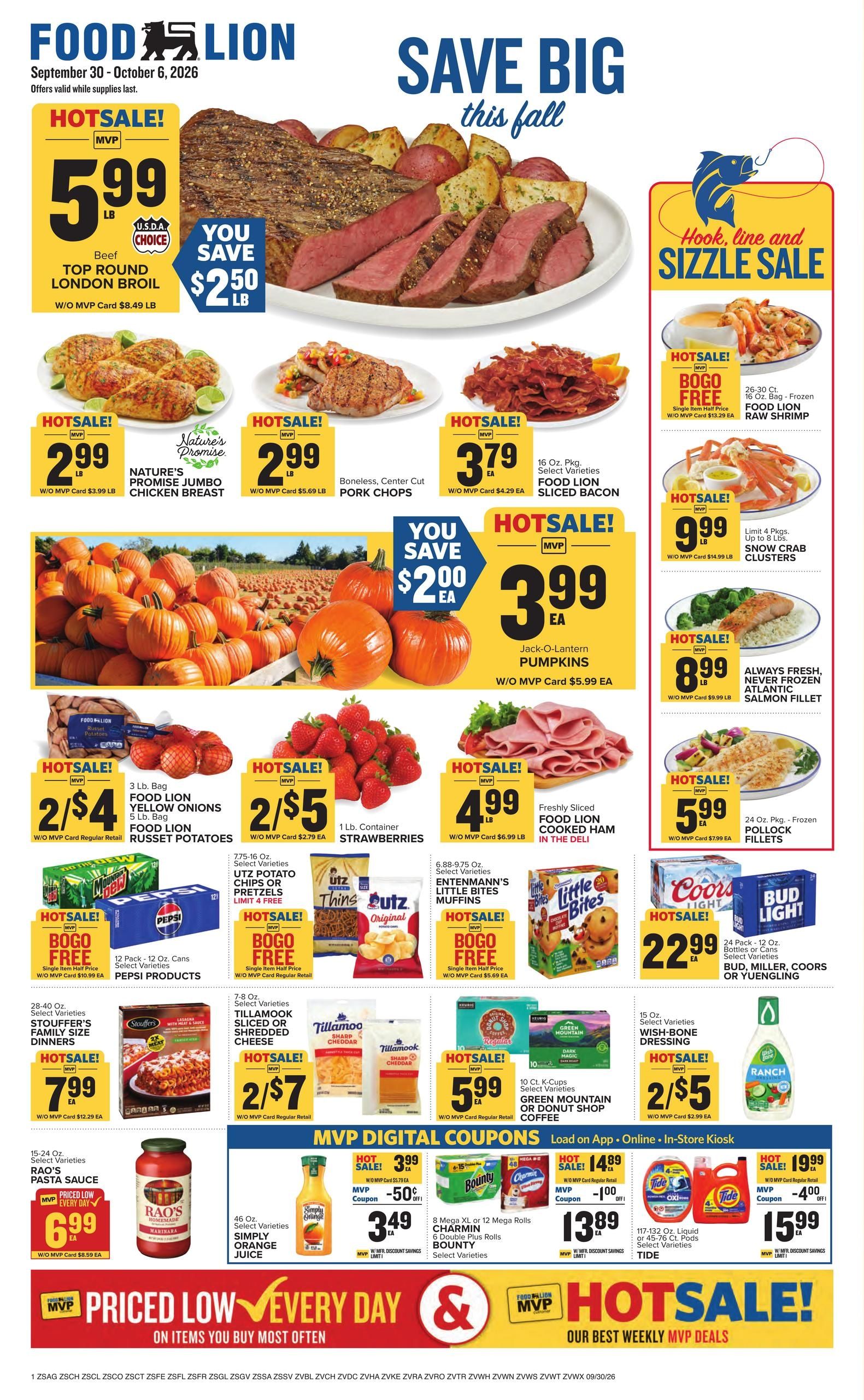Food Lion (Alexandria Area, VA) Weekly Ad September 30 - October 6, 2026