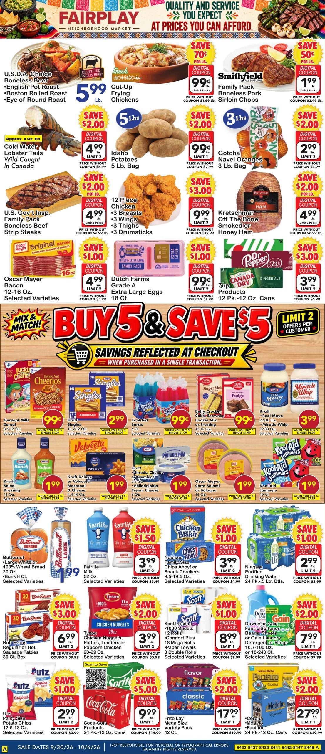 Fairplay Foods Direct Weekly Weekly Ad September 30 - October 6, 2026