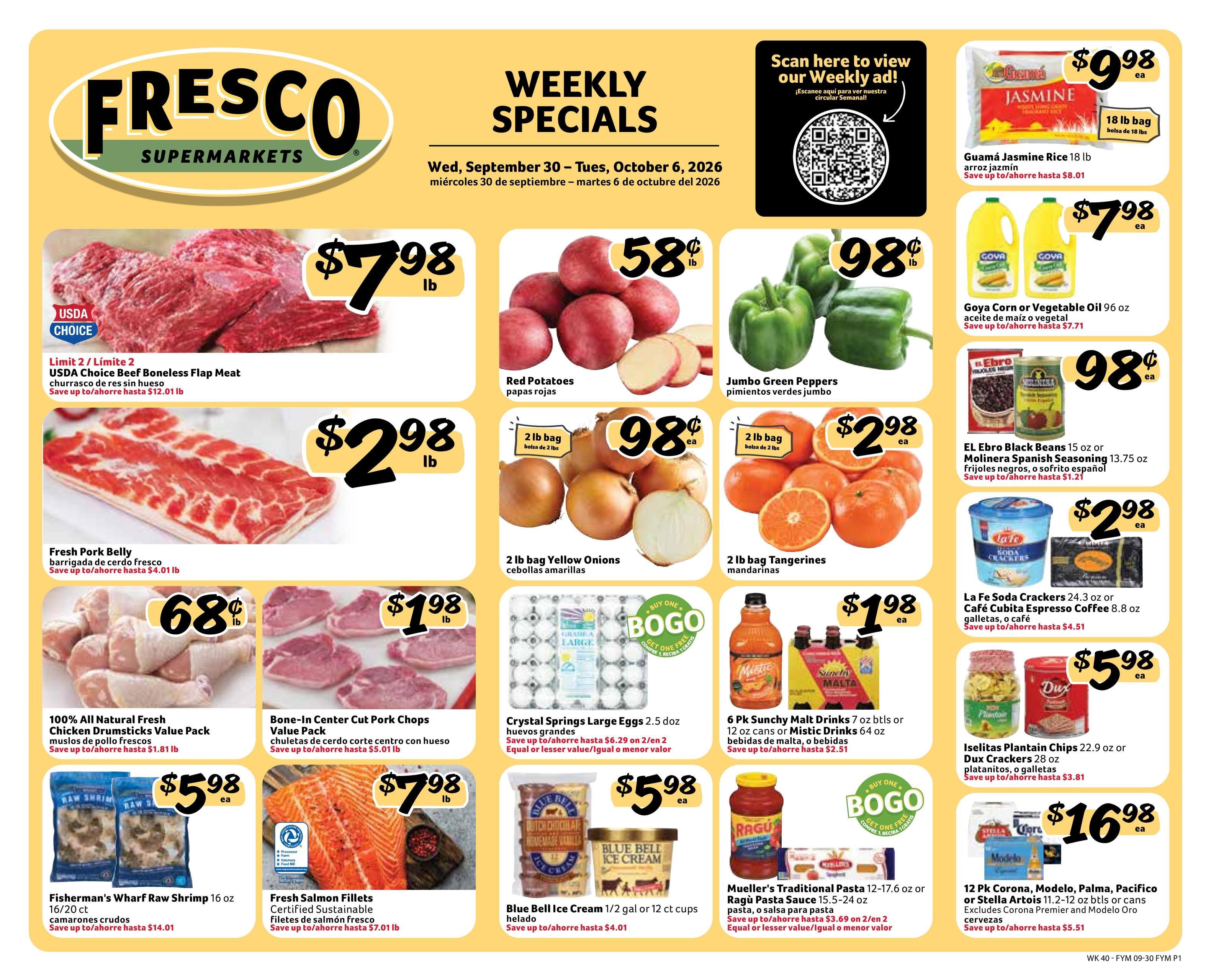 Fresco Y Mas (Davie Area, FL) Weekly Ad September 30 - October 6, 2026