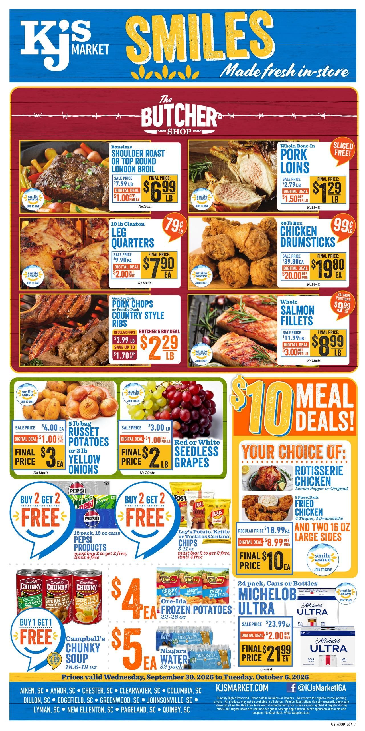 Kj’s Market Weekly Ad September 30 - October 6, 2026