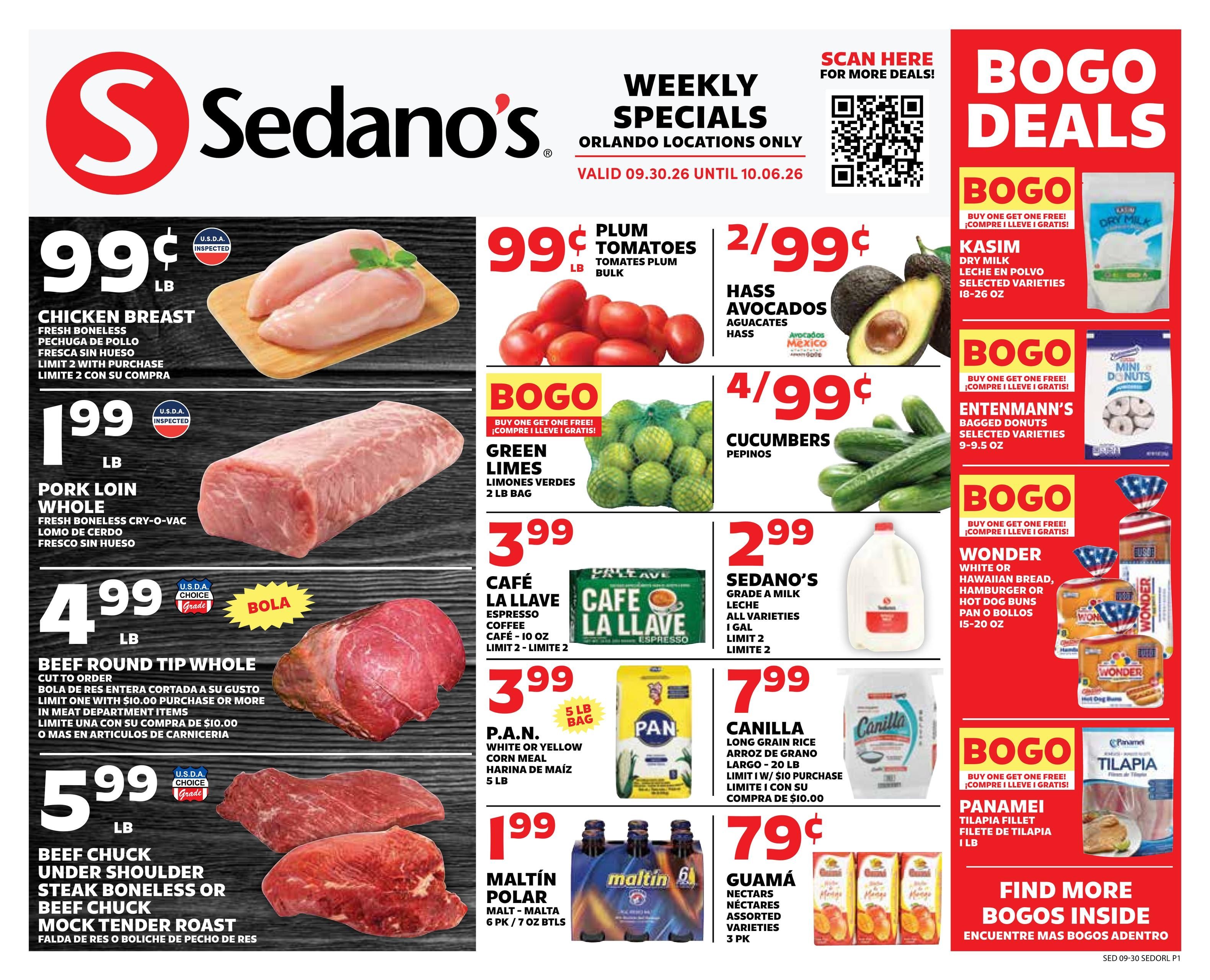 Sedano's (Orlando Area, FL) Weekly Ad September 30 - October 6, 2026