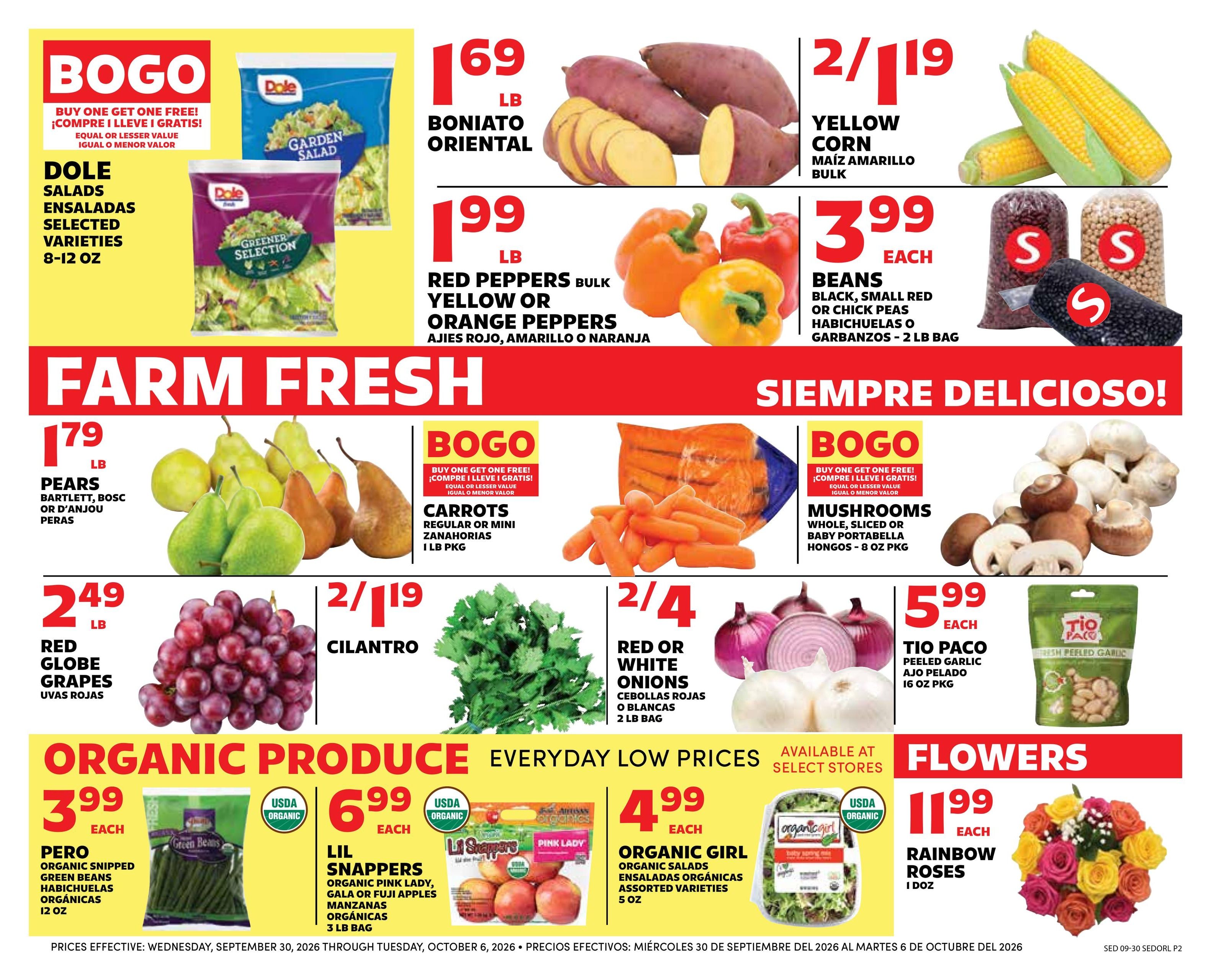 Sedano's (Orlando Area, FL) Weekly Ad September 30 - October 6, 2026