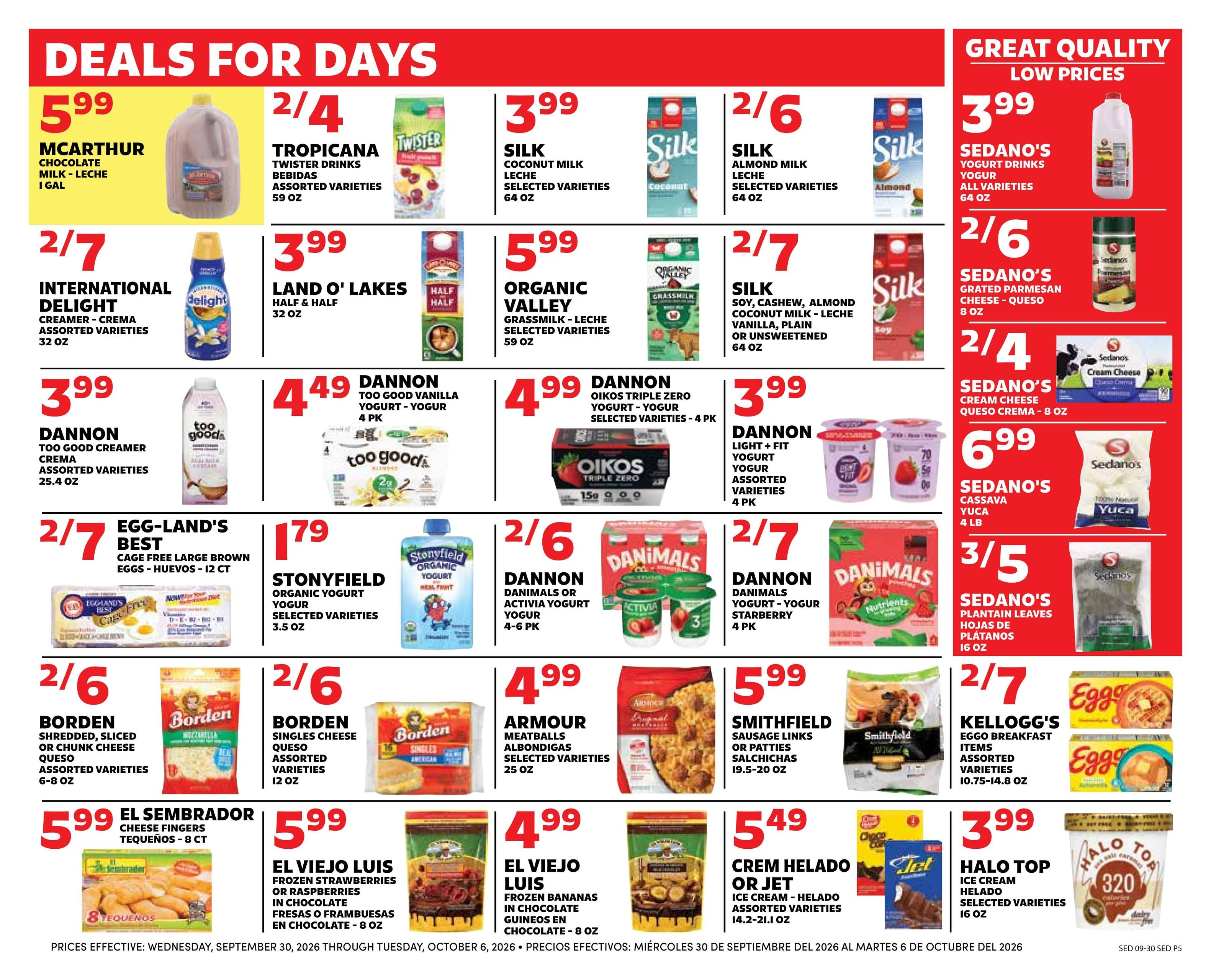 Sedano's (Orlando Area, FL) Weekly Ad September 30 - October 6, 2026