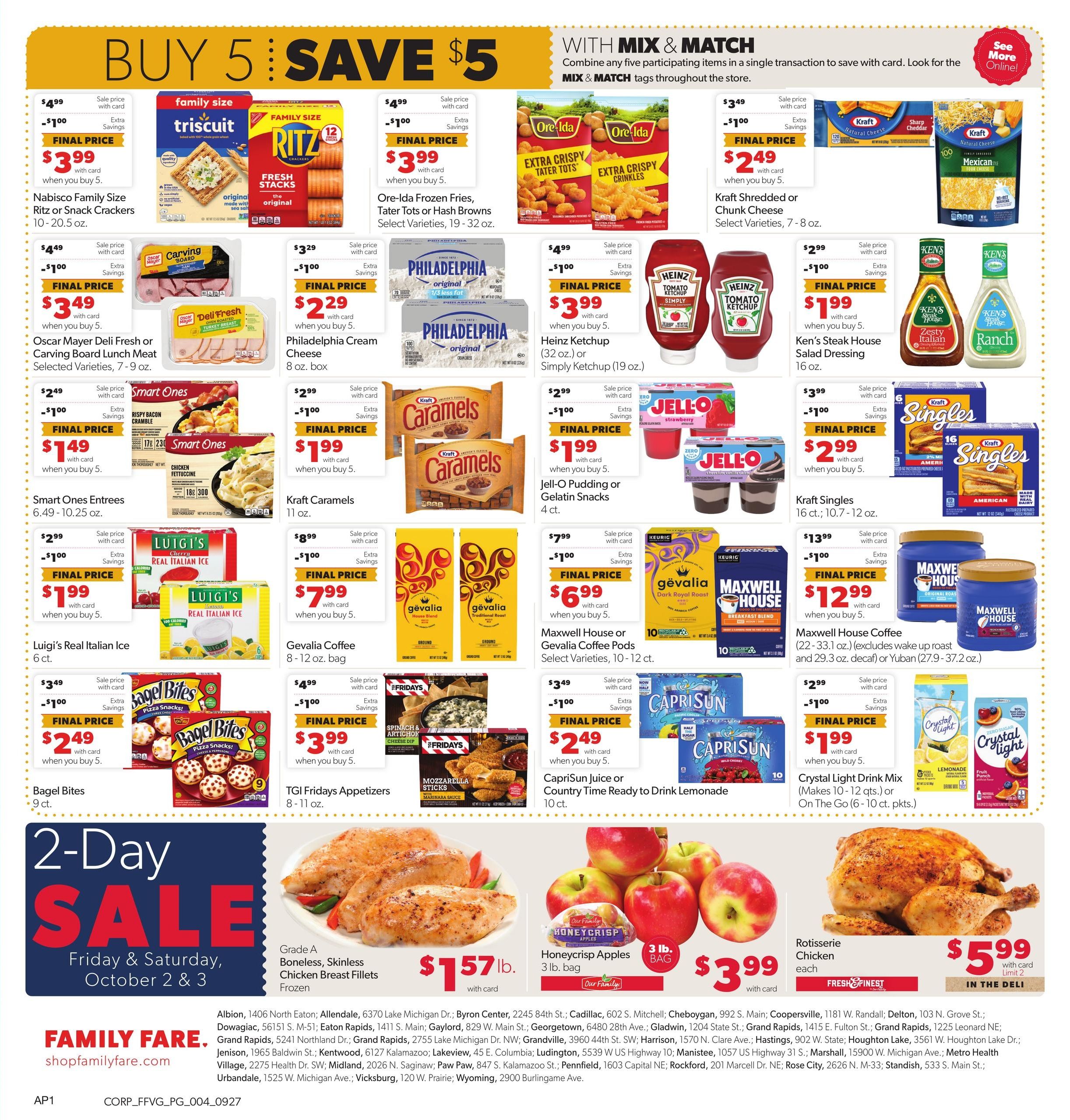 Family Fare (Sanford Area, MI) Weekly Ad September 27 - October 3, 2026