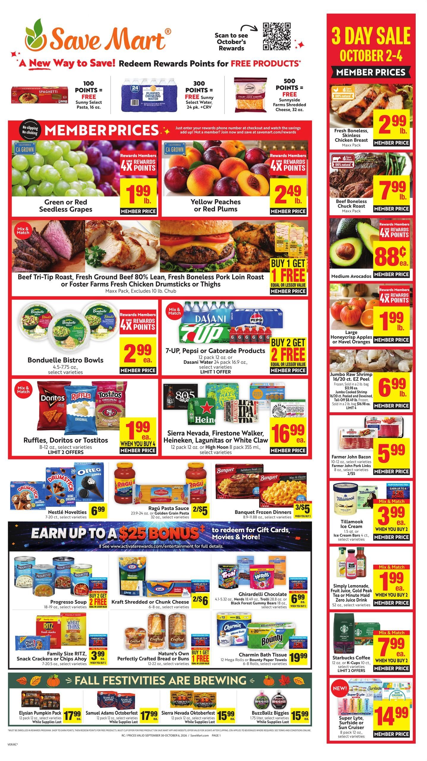 Save Mart (Carson City Area, NV) Weekly Ad September 30 - October 6, 2026