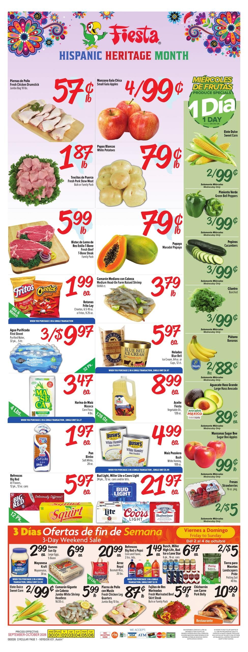 Fiesta Mart (Austin Area, TX) Weekly Ad September 30 - October 6, 2026