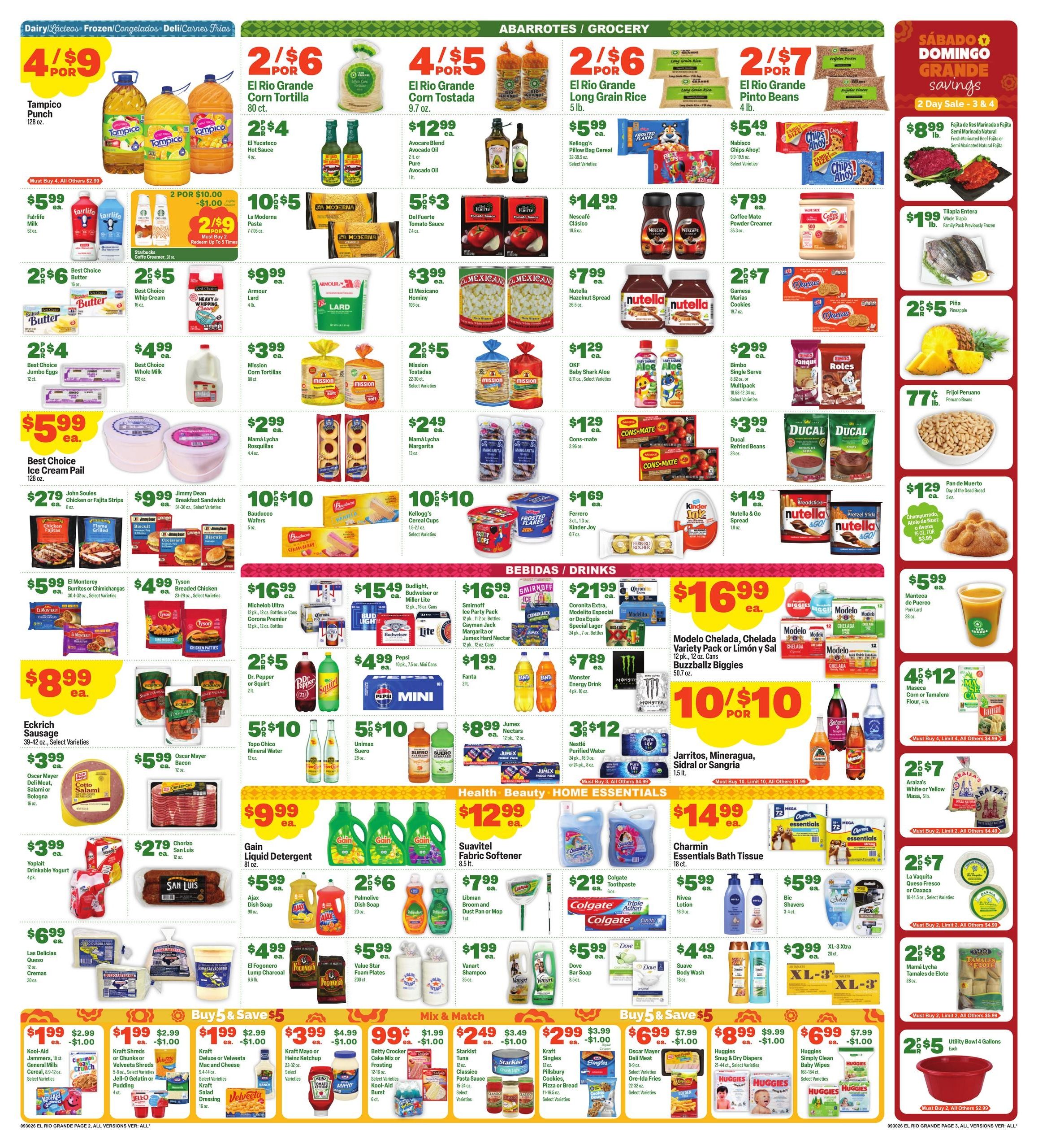 El Rio Grande (Dallas Area, TX) Weekly Ad September 30 - October 6, 2026