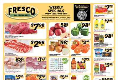 Fresco Y Mas (Tampa Area, FL) Weekly Ad September 30 - October 6, 2026