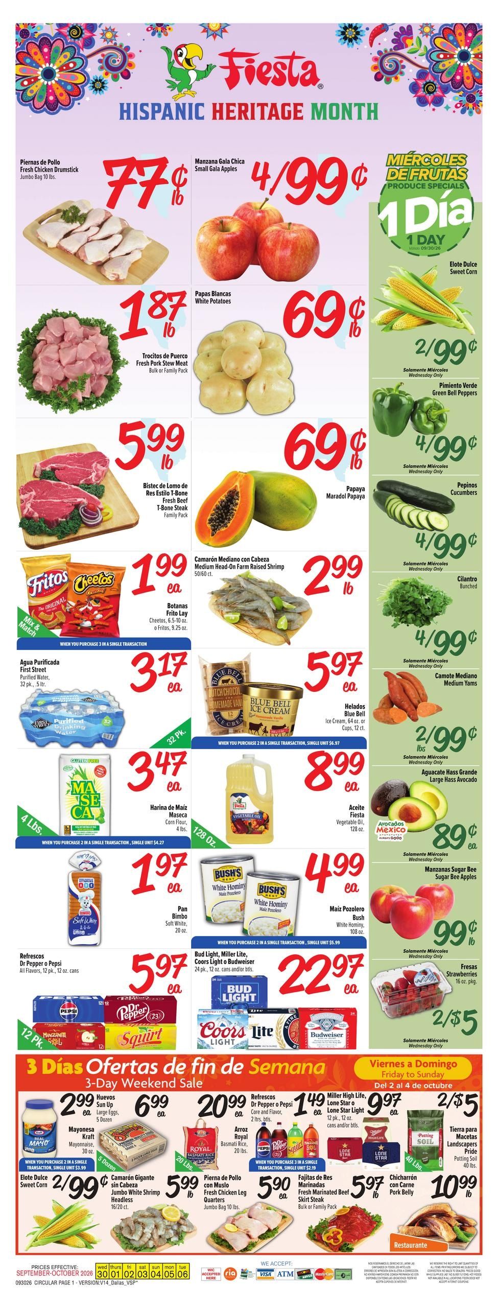 Fiesta Mart (Bedford Area, TX) Weekly Ad September 30 - October 6, 2026