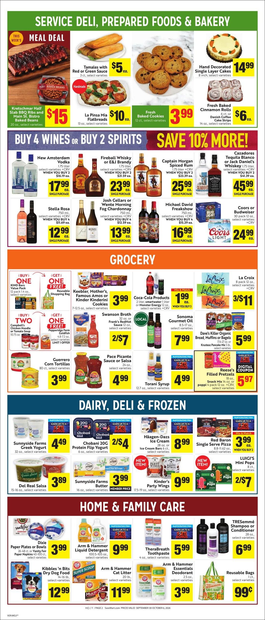 Save Mart (Clovis Area, CA) Weekly Ad September 30 - October 6, 2026