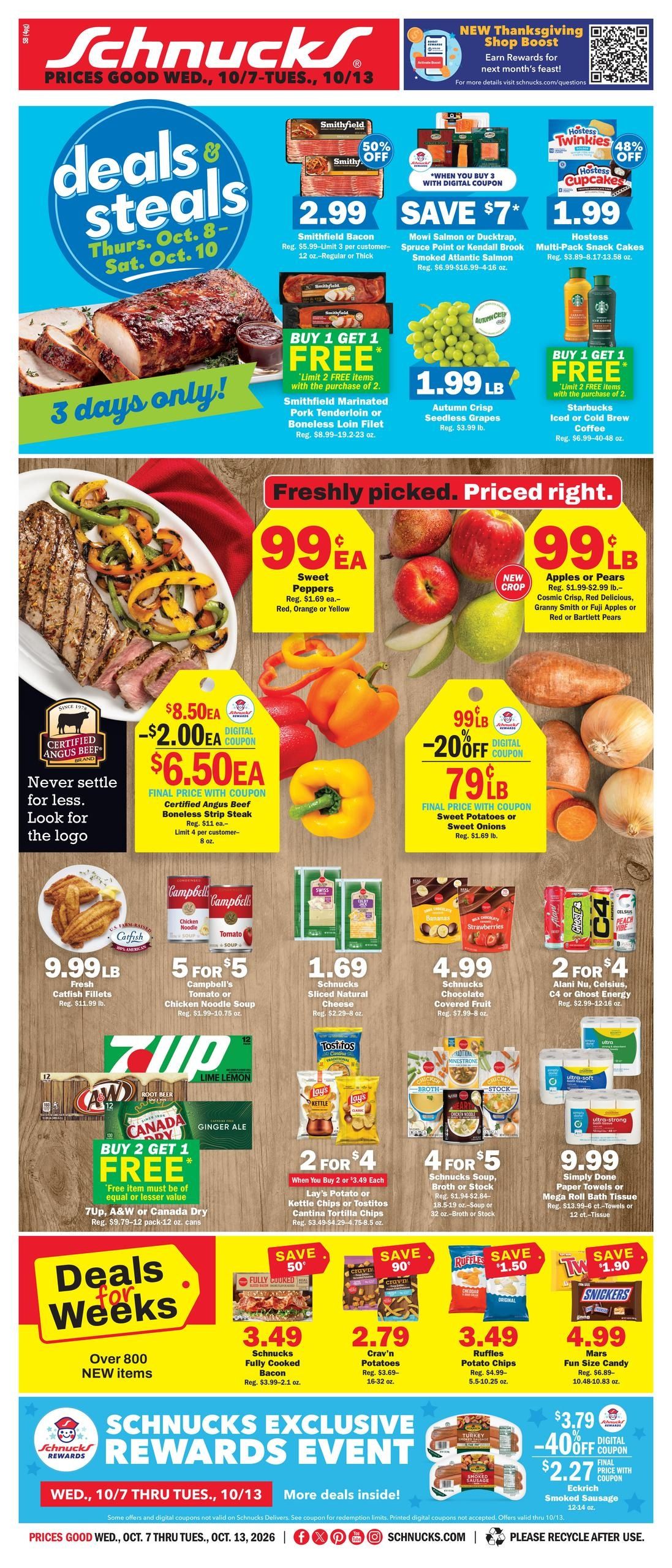 Schnucks (Fairbury Area, IL) Weekly Print Weekly Ad October 7 - 13, 2026