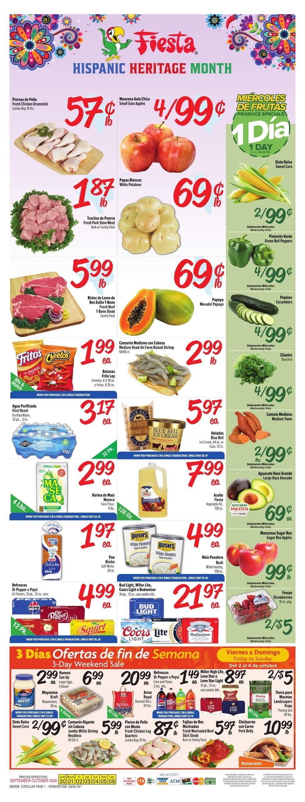 Fiesta Mart (Dallas-Richardson Area, TX) Weekly Ad September 30 - October 6, 2026