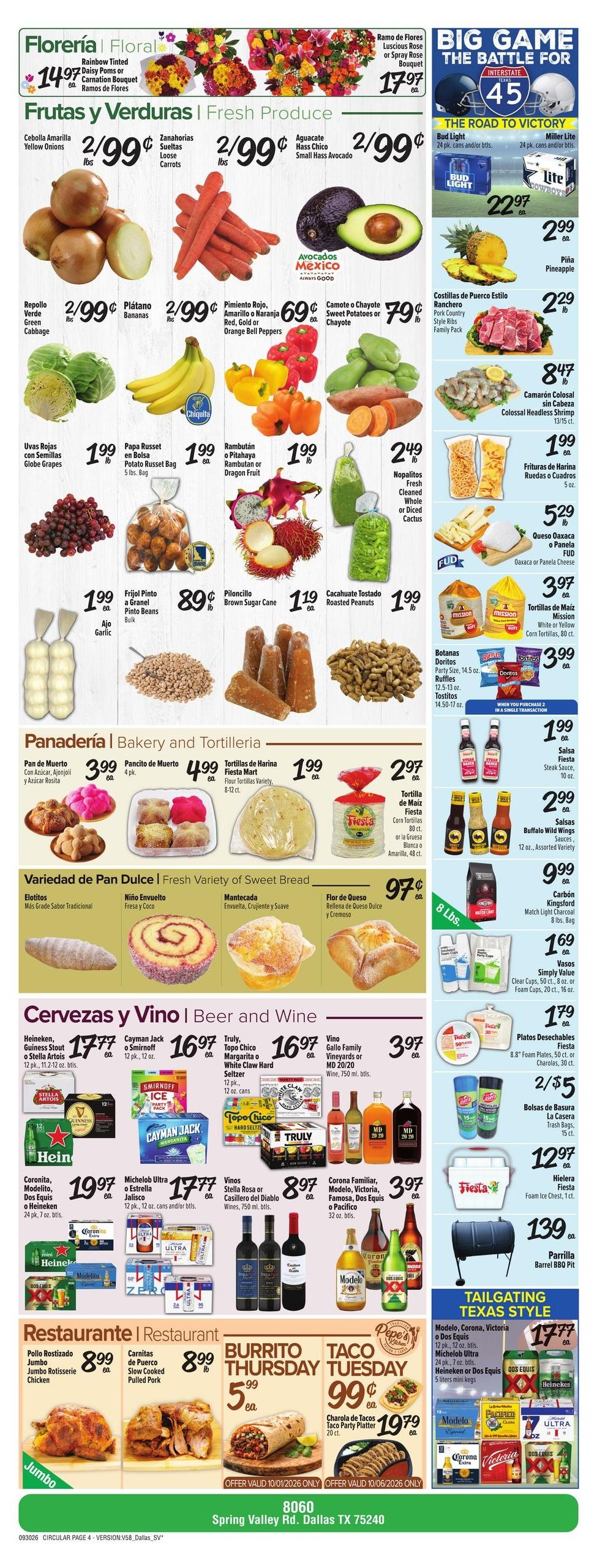 Fiesta Mart (Dallas-Richardson Area, TX) Weekly Ad September 30 - October 6, 2026